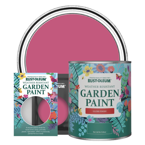 Garden Paint, Gloss Finish - RASPBERRY RIPPLE