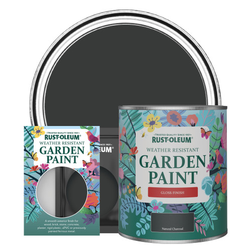 Garden Paint, Gloss Finish - Natural Charcoal (Black)