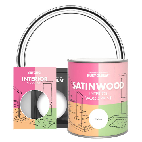 Interior Wood Paint, Satinwood - Cotton (White)