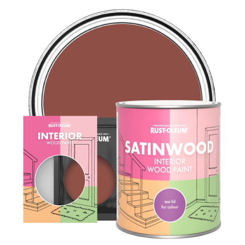 Interior Wood Paint, Satinwood - Fire Brick