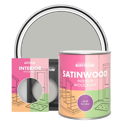 Interior Wood Paint, Satinwood - Flint