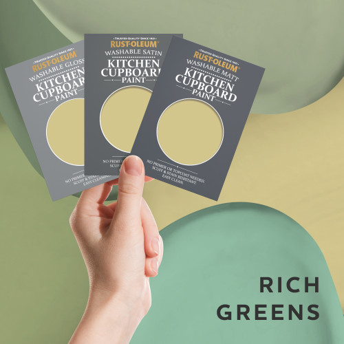 Kitchen Cupboard Paint Samples - Rich Greens Tester Box