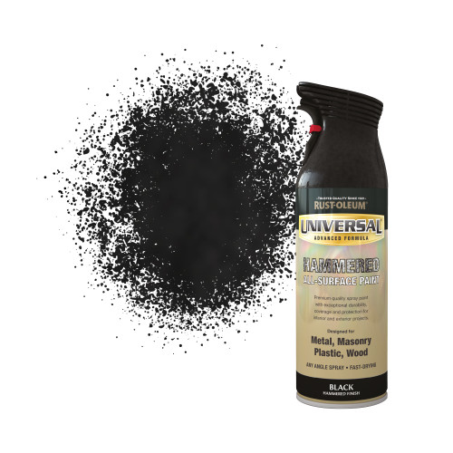 Universal Spray Paint, Hammered - Black 400ml
