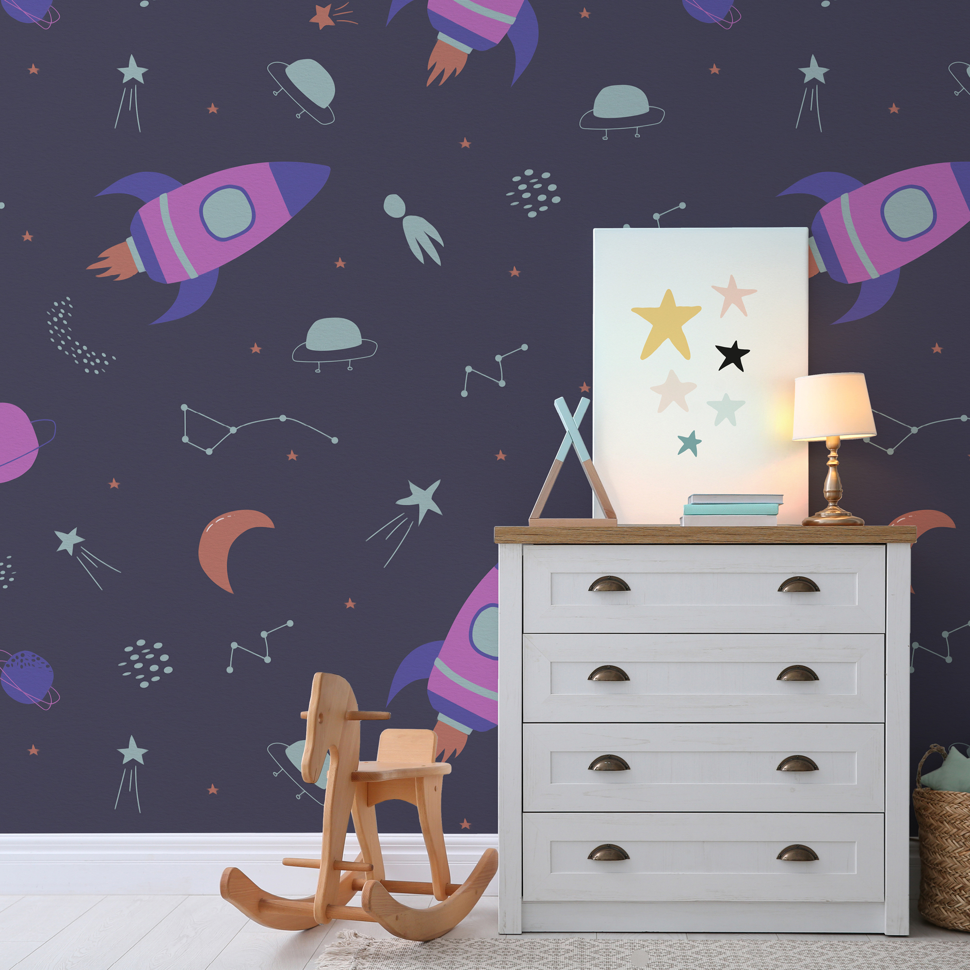 mountains mural