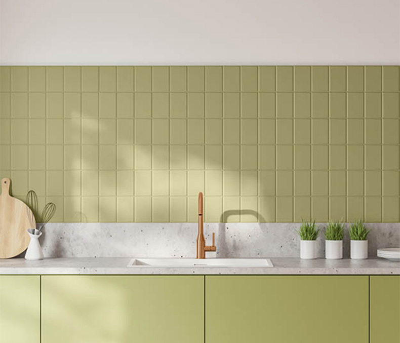 Kitchen tile sage green 