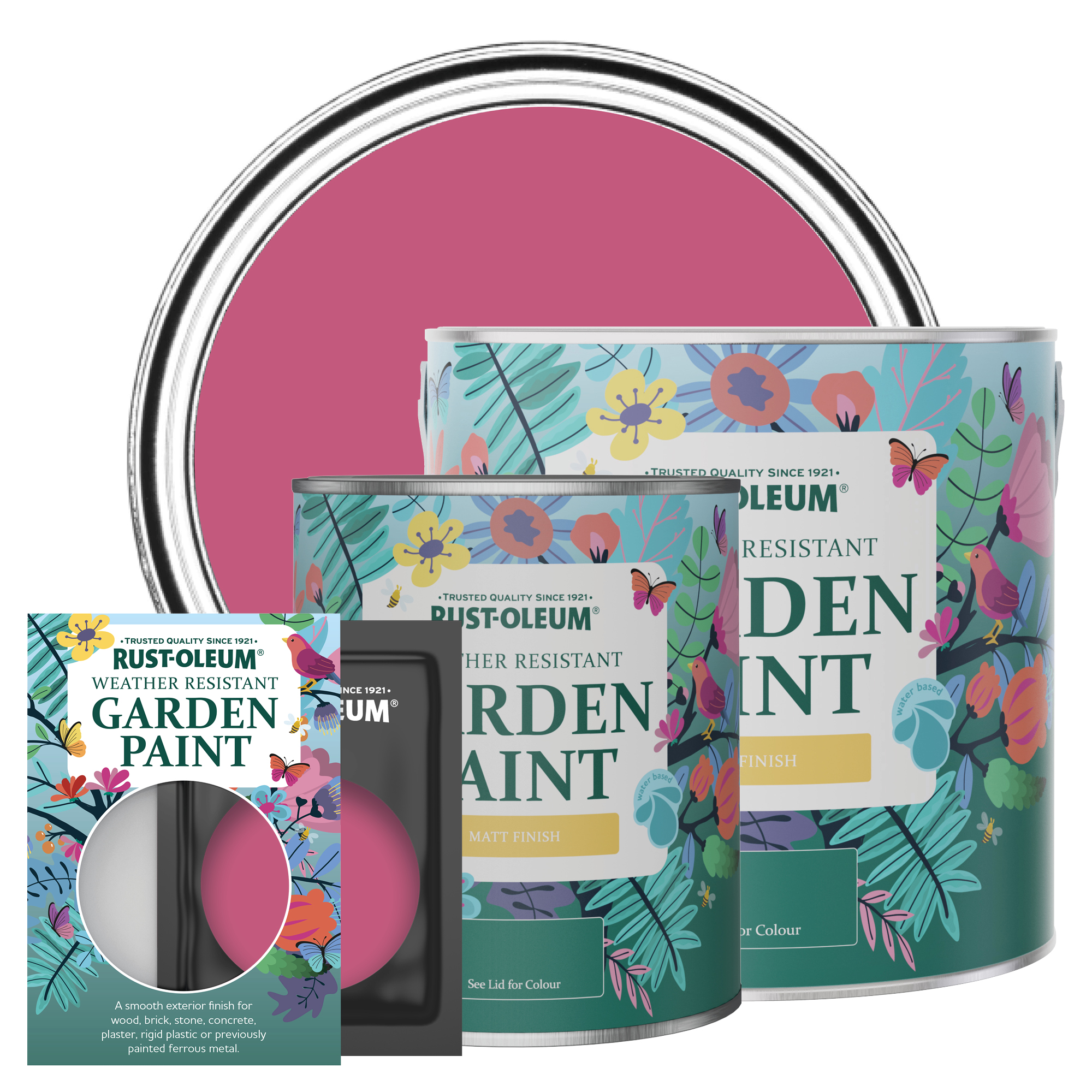 Raspberry Ripple Garden Paint - Matt Pink | Rust-Oleum