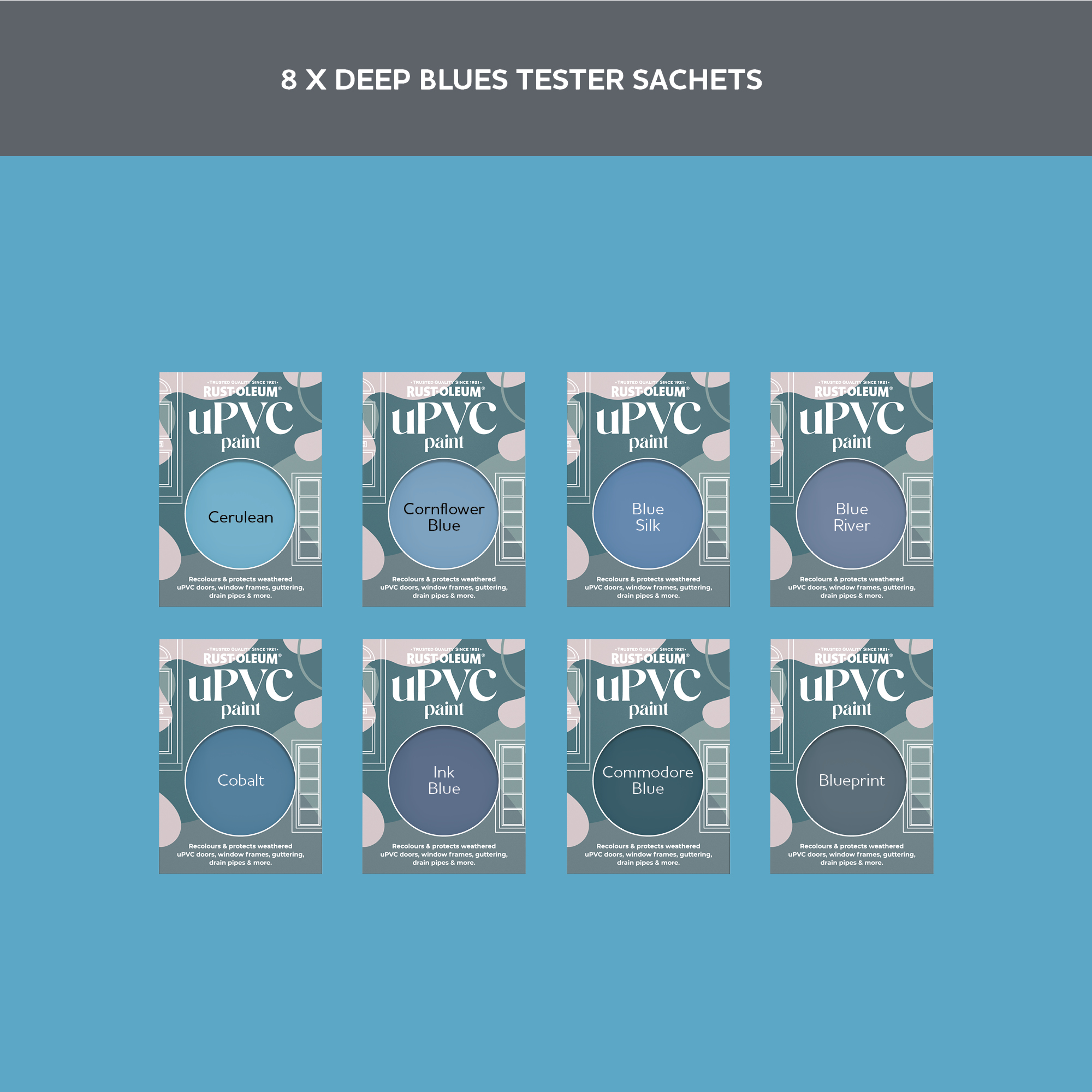 uPVC Paint Samples - Deep Blues Tester Box