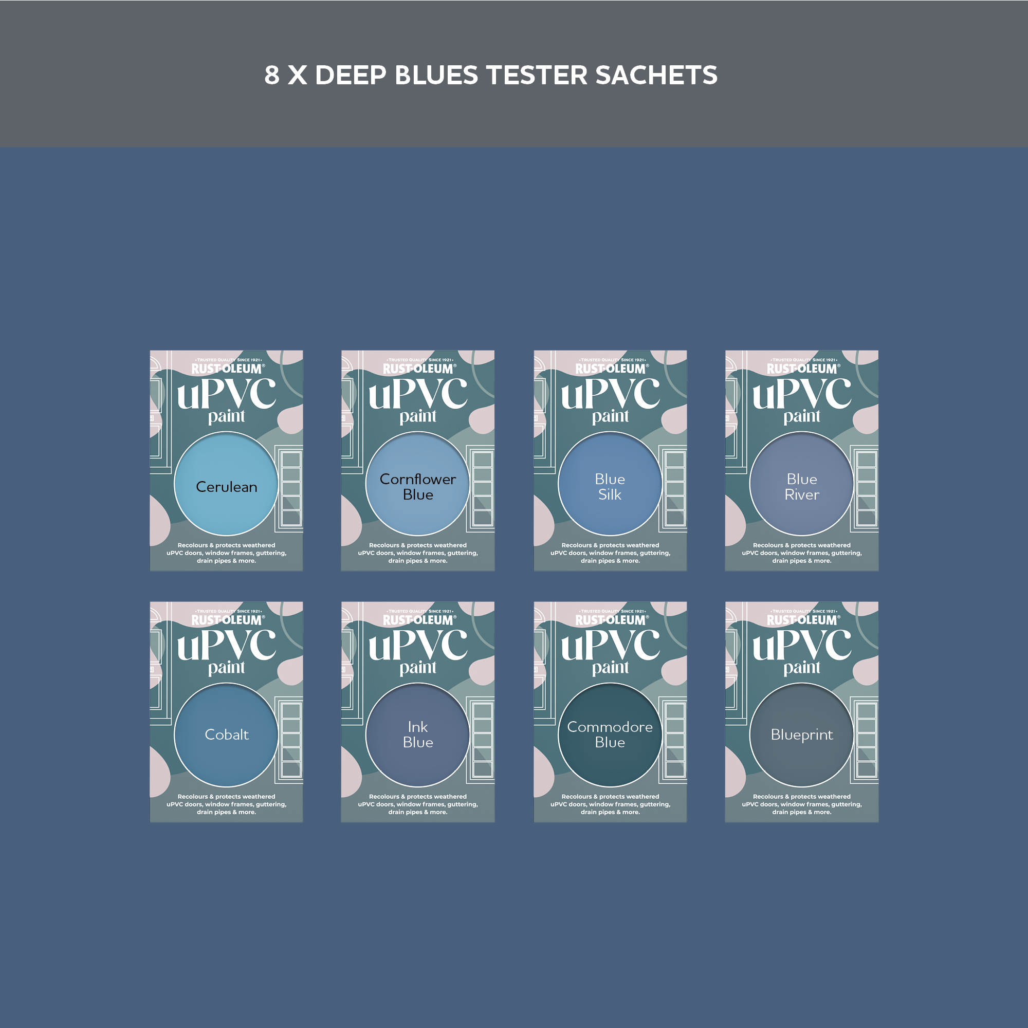 uPVC Paint Samples - Deep Blues Tester Box