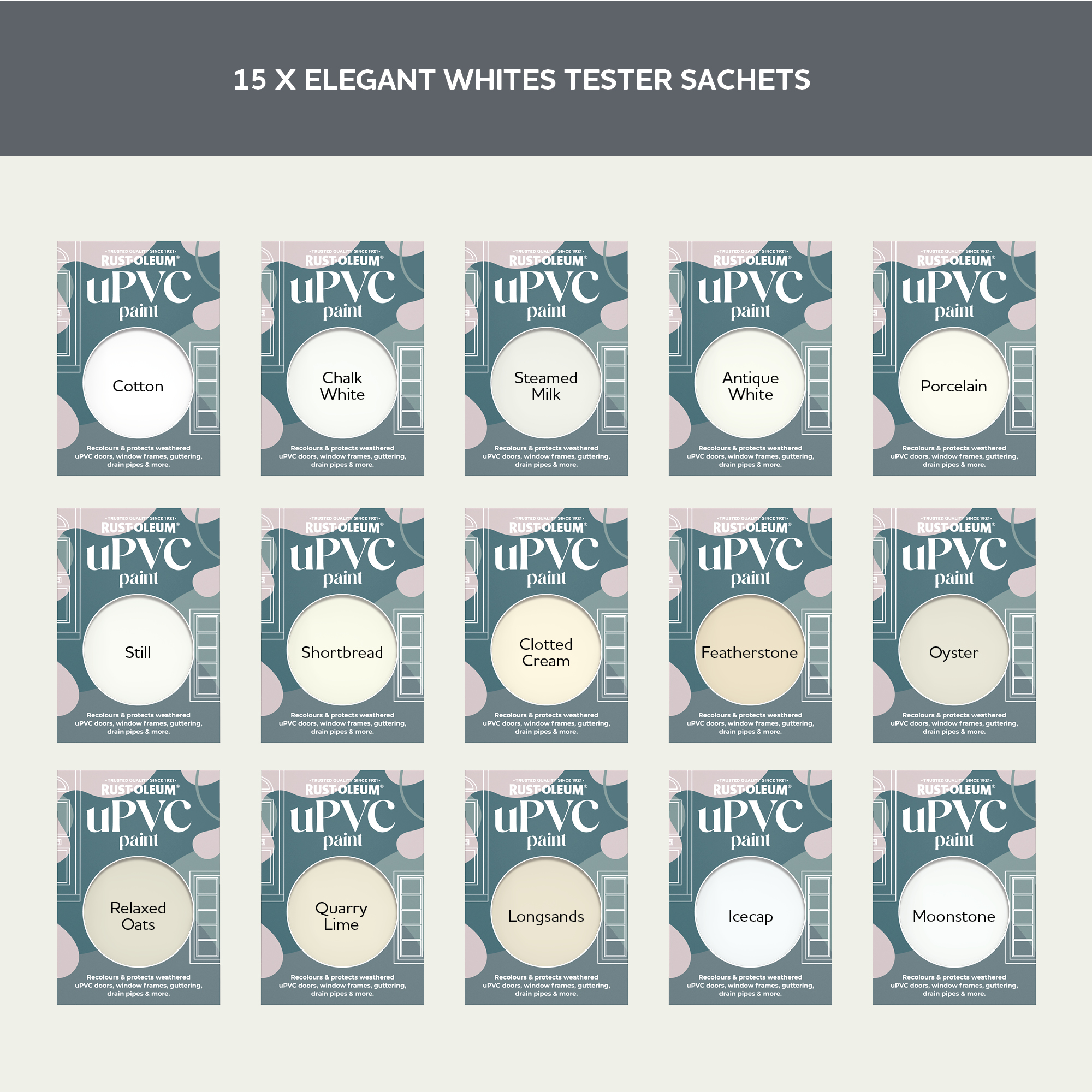 uPVC Paint Samples - Elegant Whites Tester Box