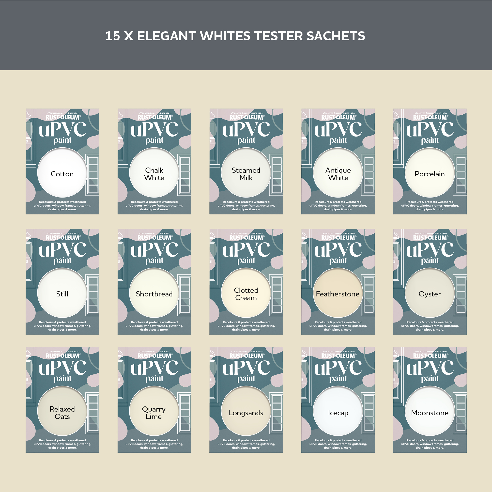 uPVC Paint Samples - Elegant Whites Tester Box