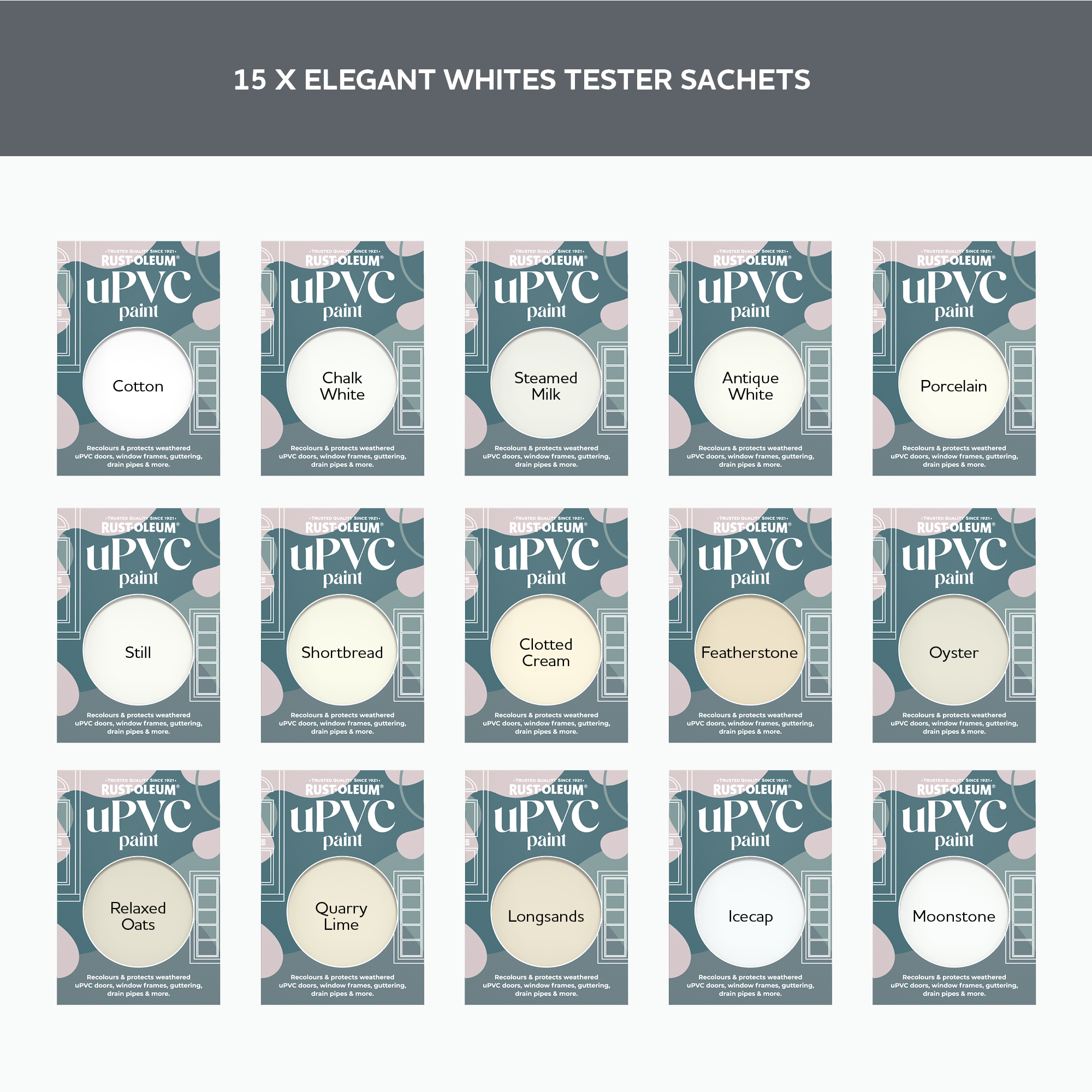 uPVC Paint Samples - Elegant Whites Tester Box