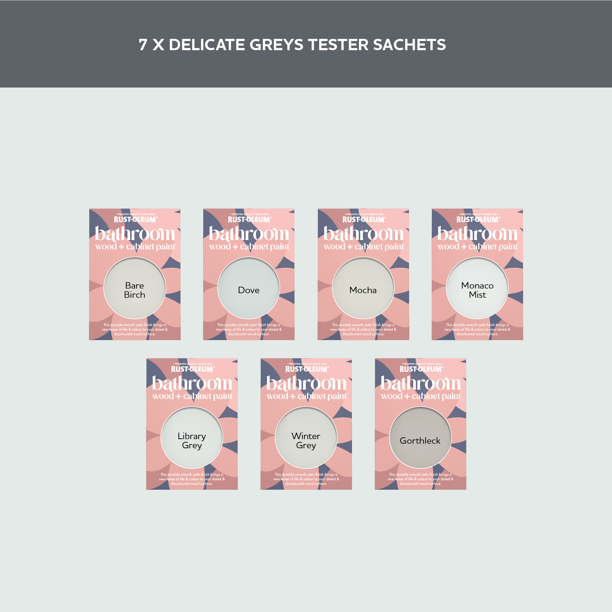Bathroom Wood & Cabinet Paint Samples - Delicate Greys Tester Box