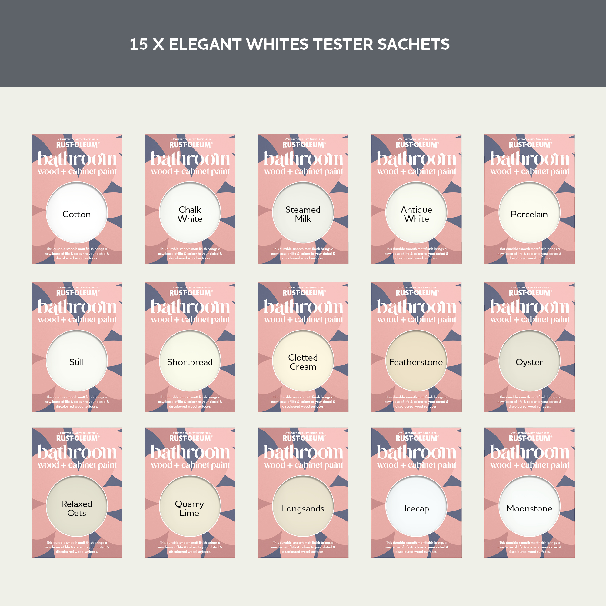 Bathroom Wood & Cabinet Paint Samples - Elegant Whites Tester Box