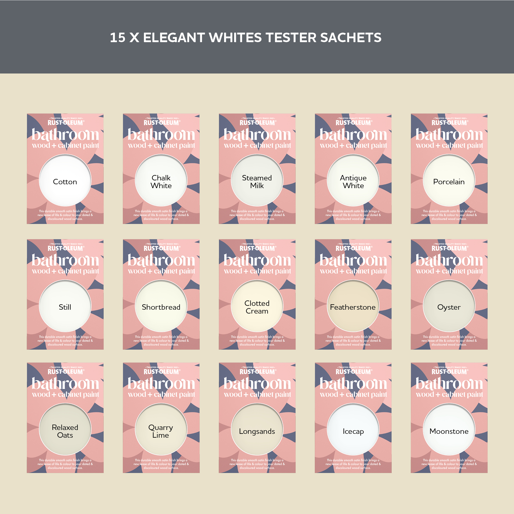 Bathroom Wood & Cabinet Paint Samples - Elegant Whites Tester Box
