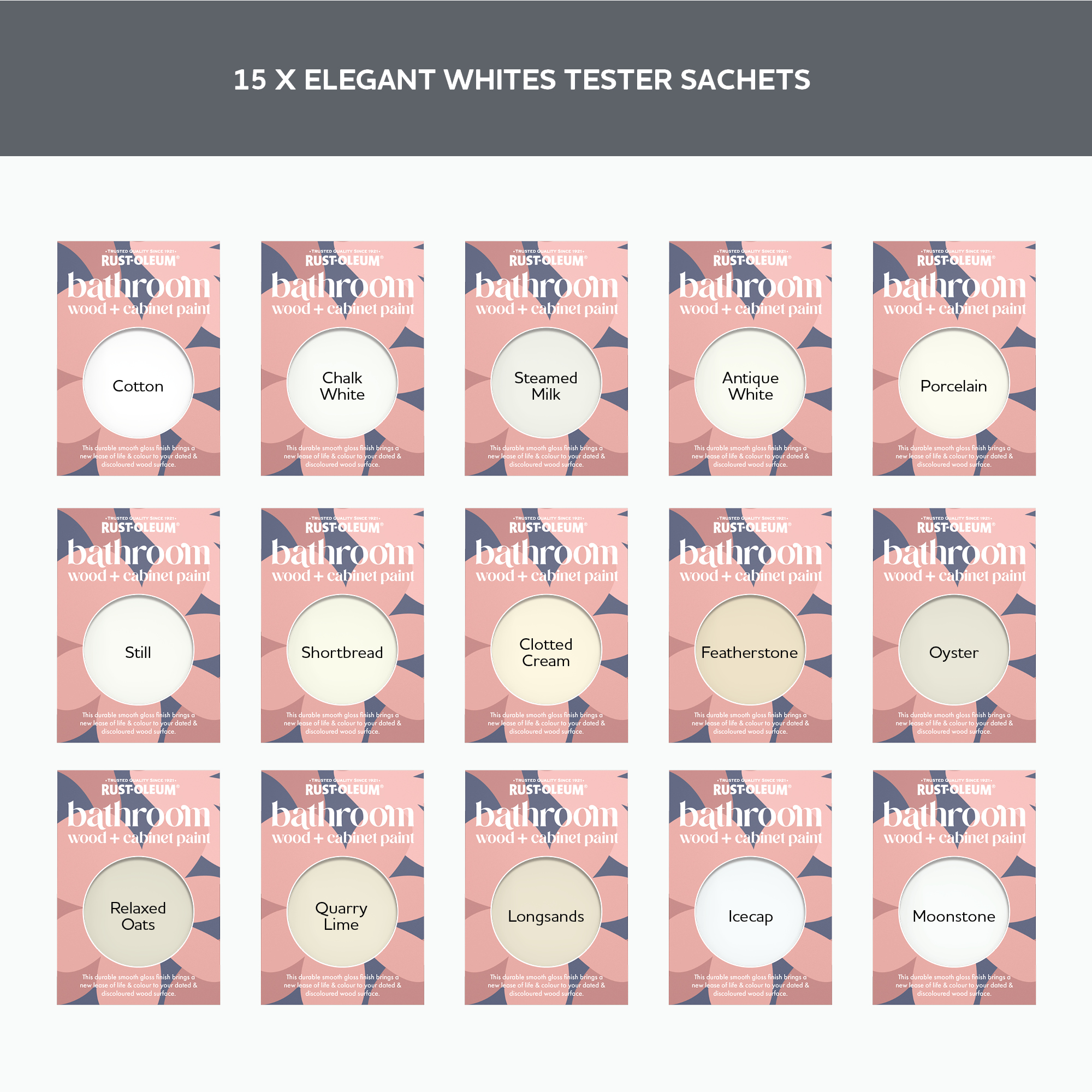 Bathroom Wood & Cabinet Paint Samples - Elegant Whites Tester Box