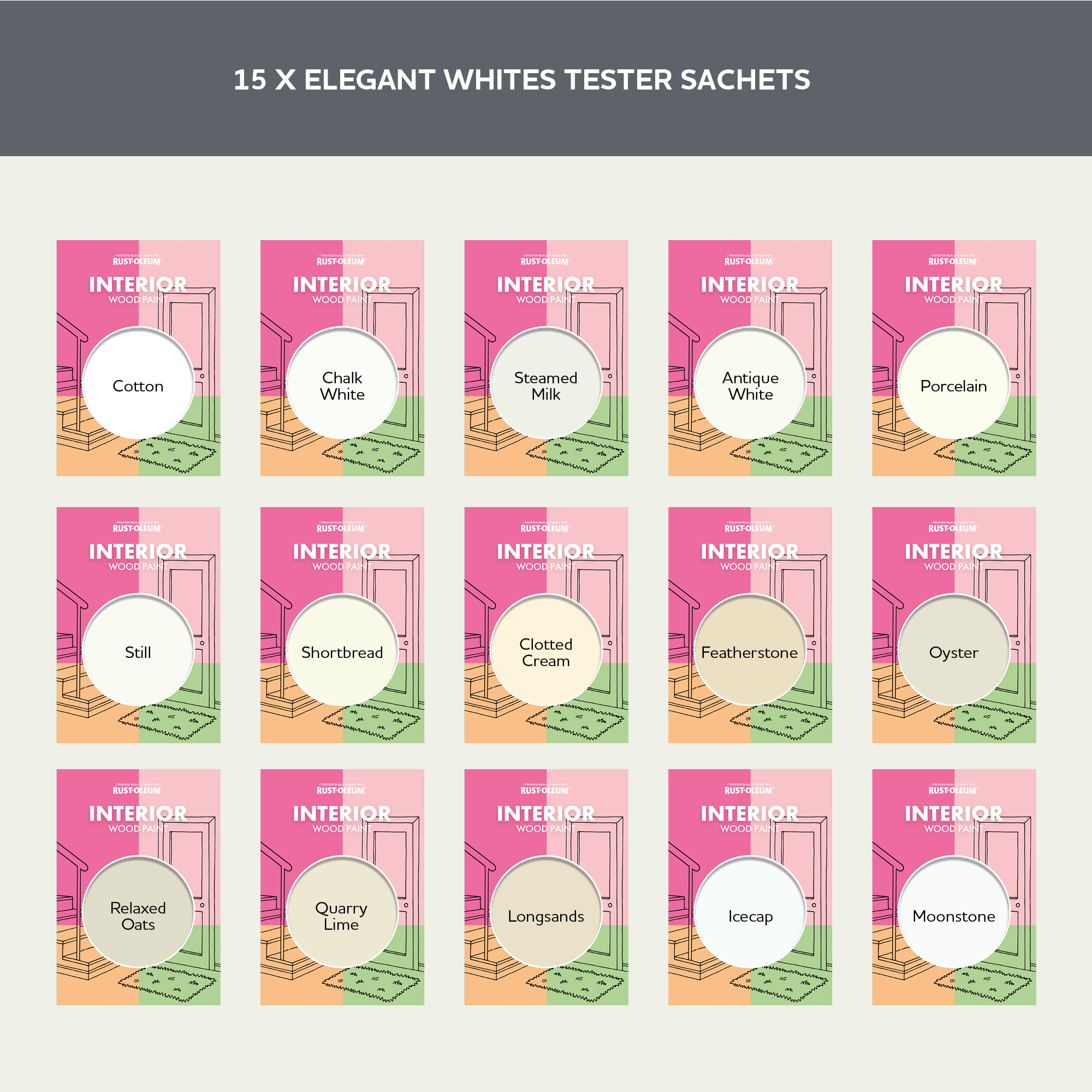 Interior Wood Paint Samples - Elegant Whites Tester Box