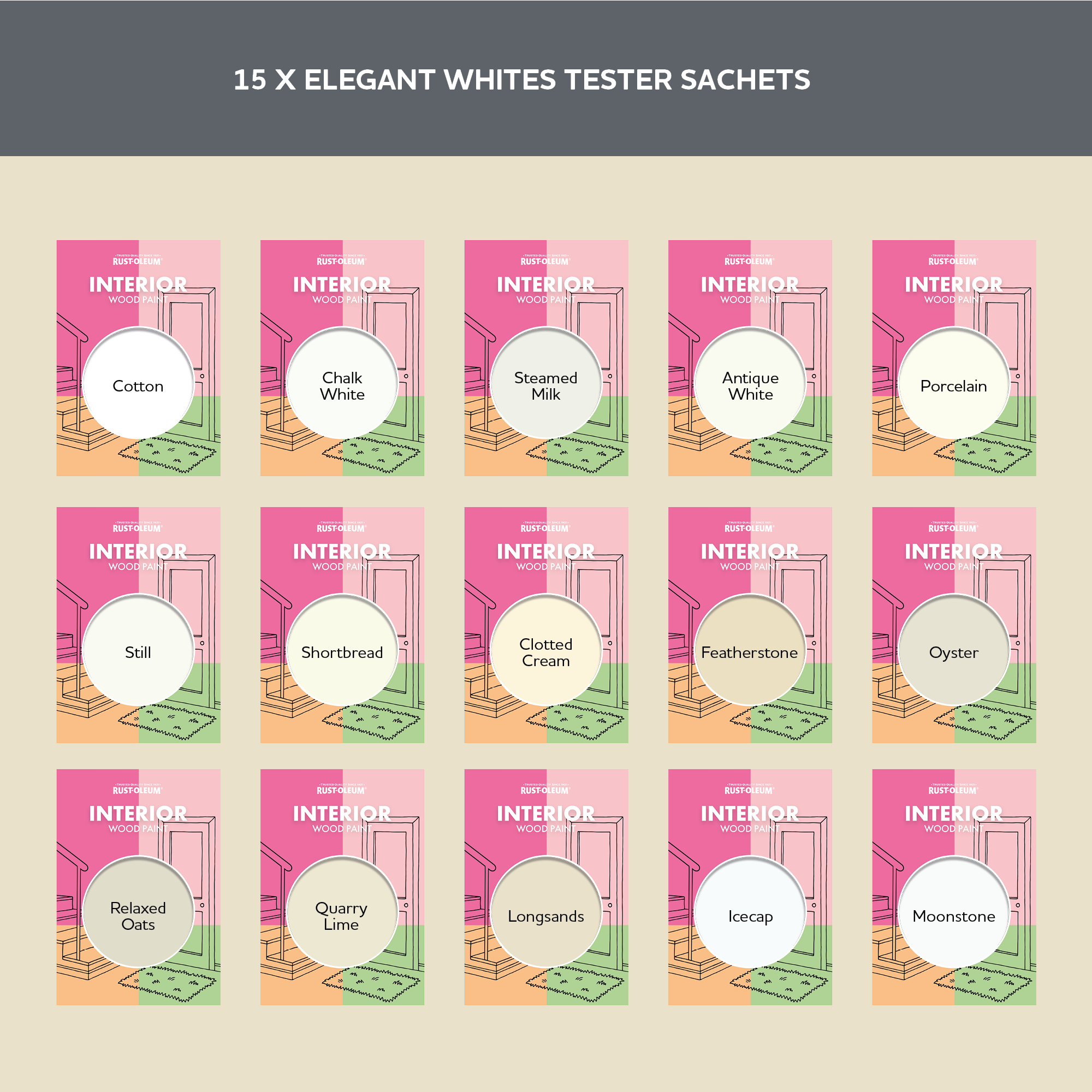 Interior Wood Paint Samples - Elegant Whites Tester Box