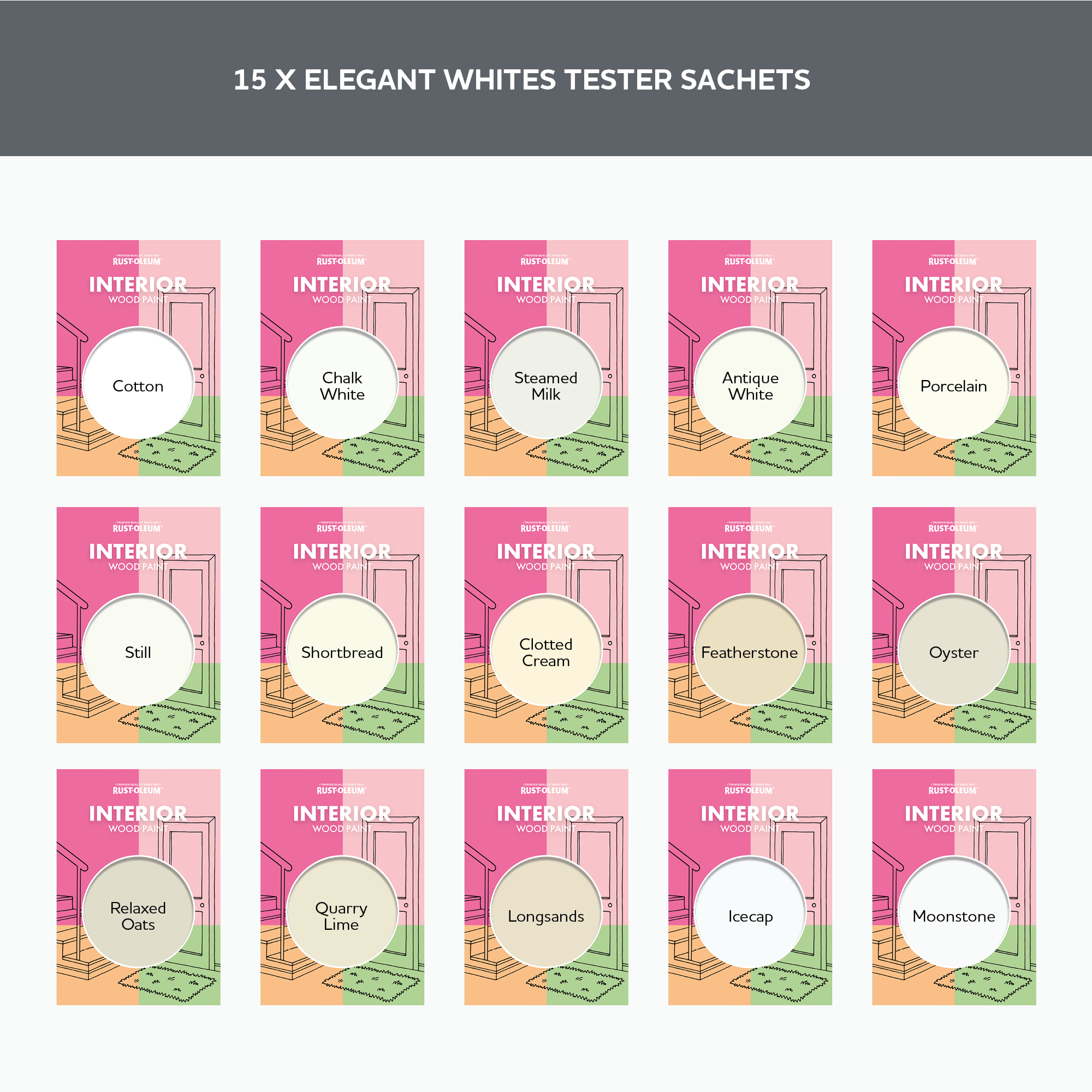 Interior Wood Paint Samples - Elegant Whites Tester Box