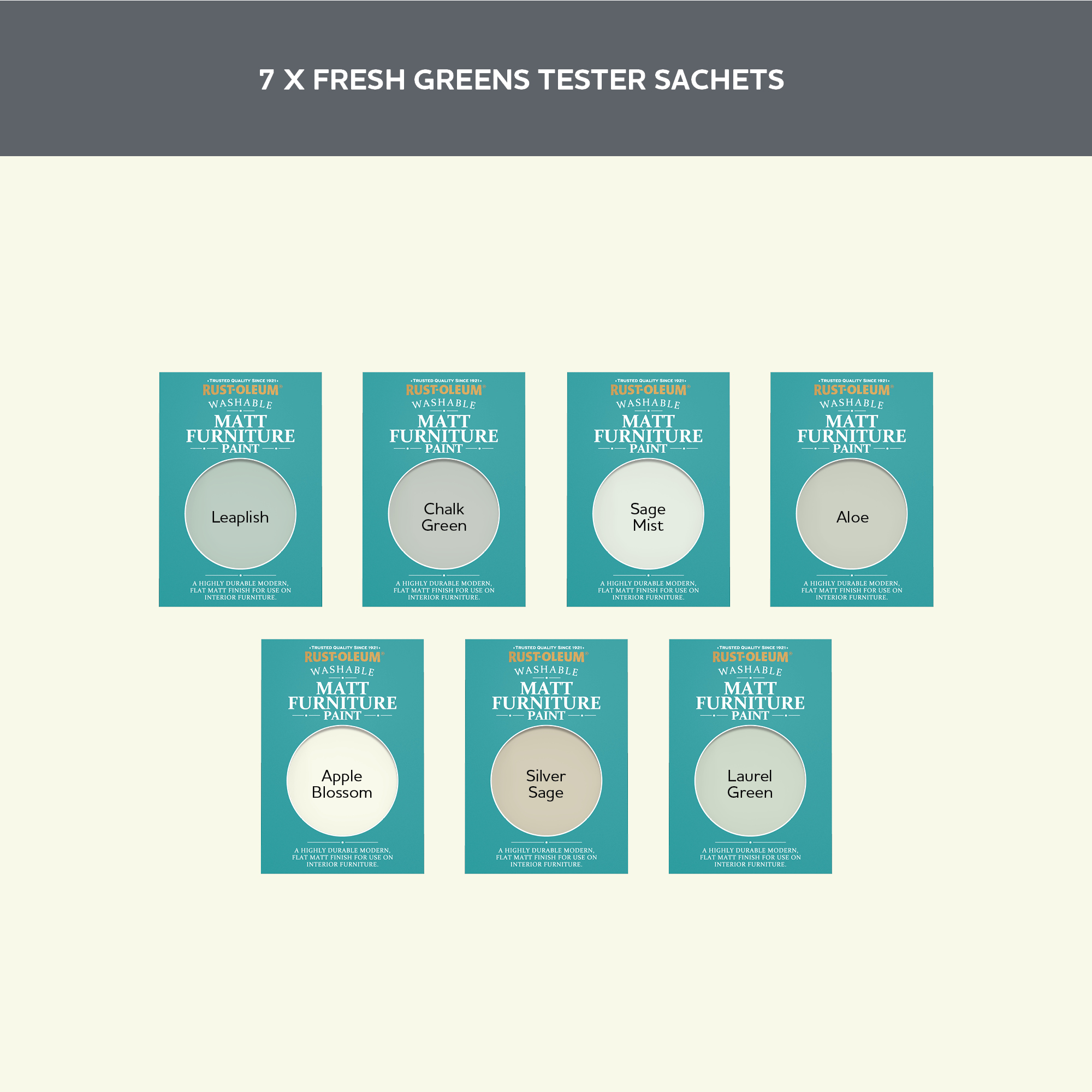 Furniture Paint Samples - Fresh Greens Tester Box