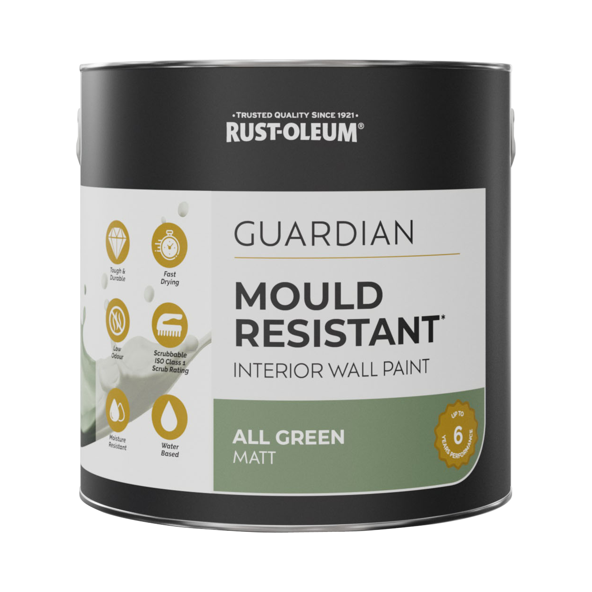 Guardian Mould Resistant Interior Wall Paint - All Green 2.5L