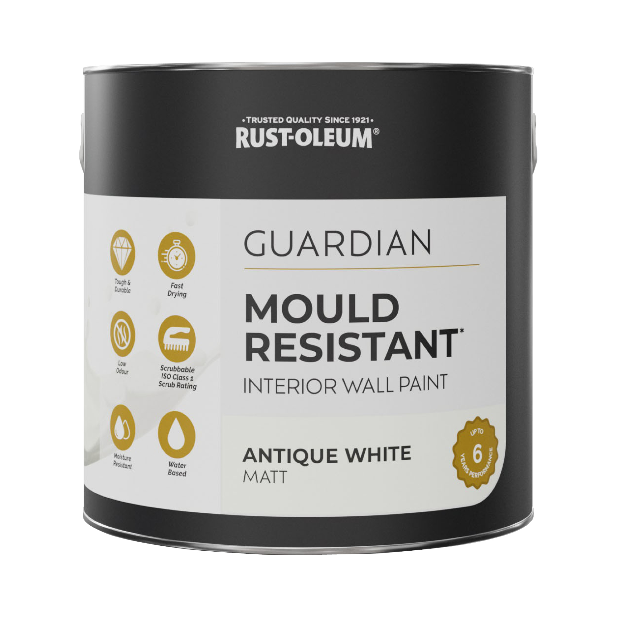 Guardian Mould Resistant Interior Wall Paint - Antique White 2.5L