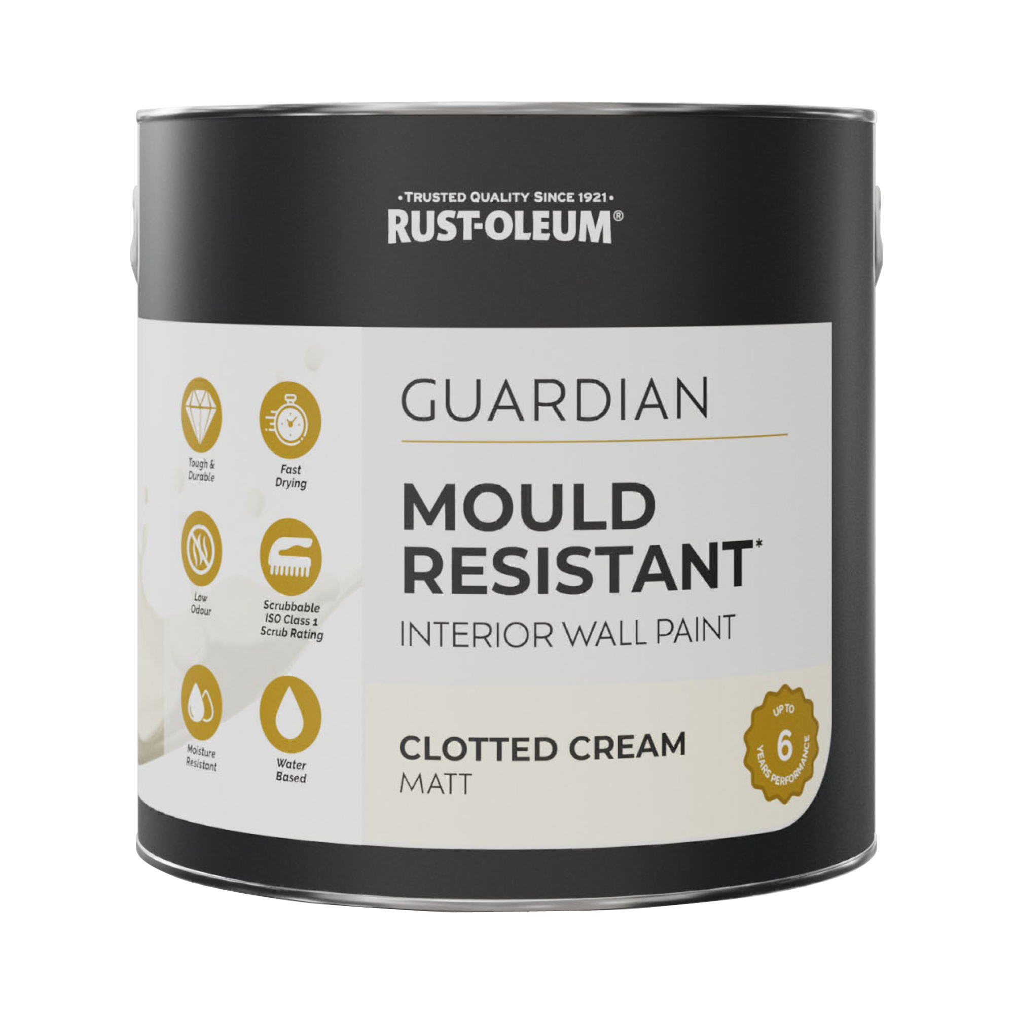 Guardian Mould Resistant Interior Wall Paint - CLOTTED CREAM 2.5L