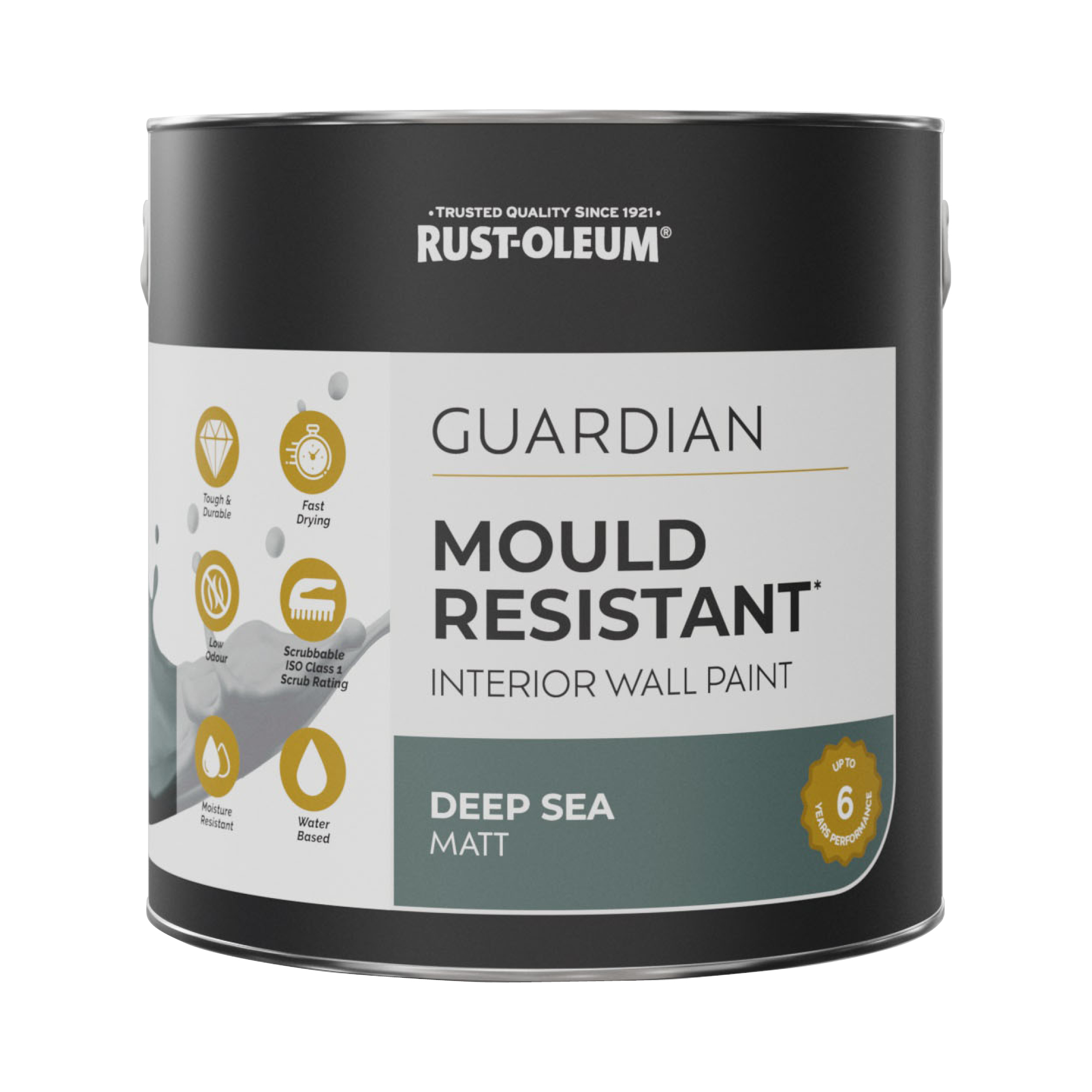 Guardian Mould Resistant Interior Wall Paint - DEEP SEA 2.5L