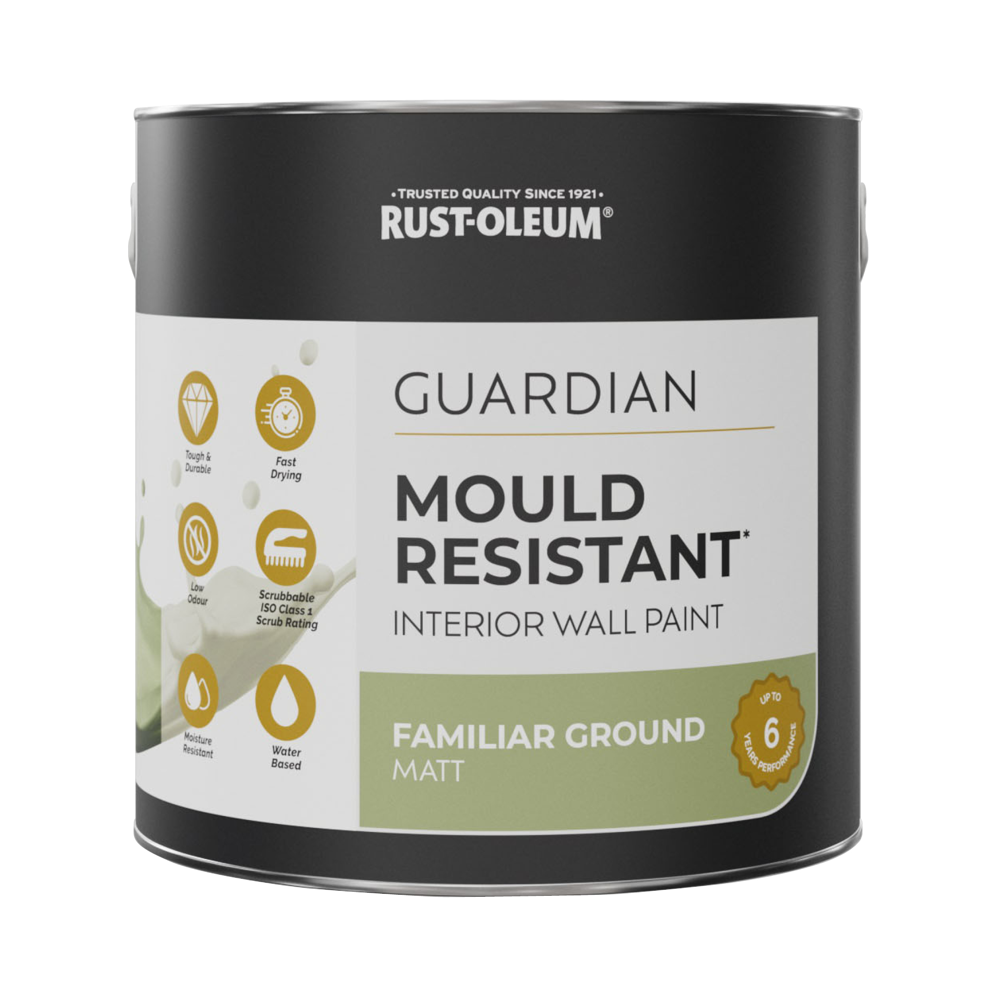 Guardian Mould Resistant Interior Wall Paint - FAMILIAR GROUND 2.5L