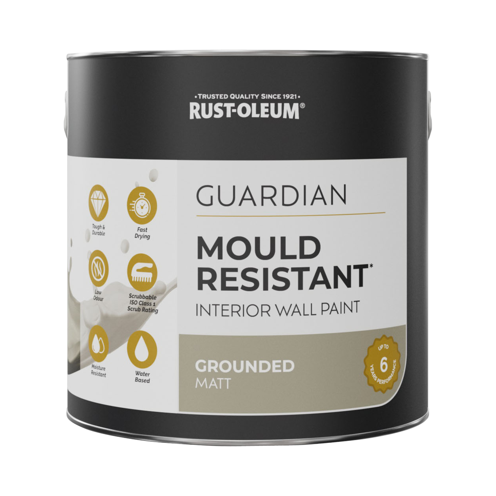Guardian Mould Resistant Interior Wall Paint - GROUNDED 2.5L