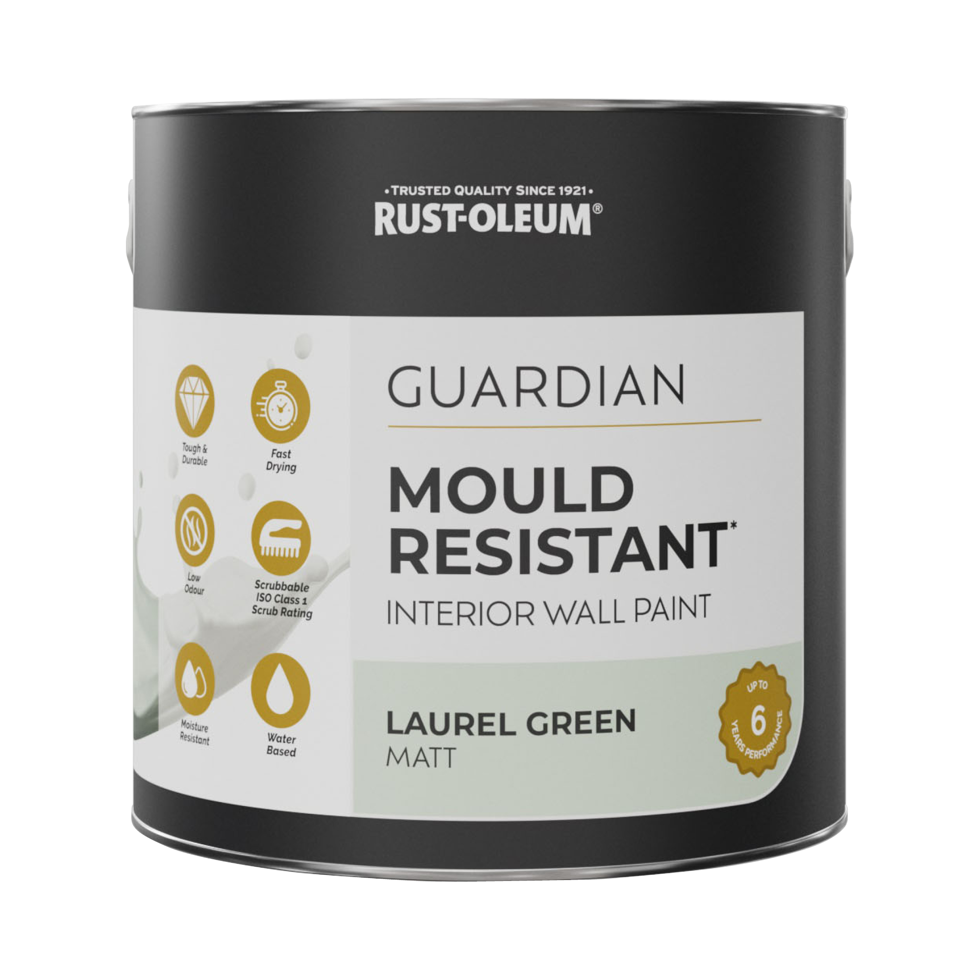 Guardian Mould Resistant Interior Wall Paint - LAUREL GREEN 2.5L