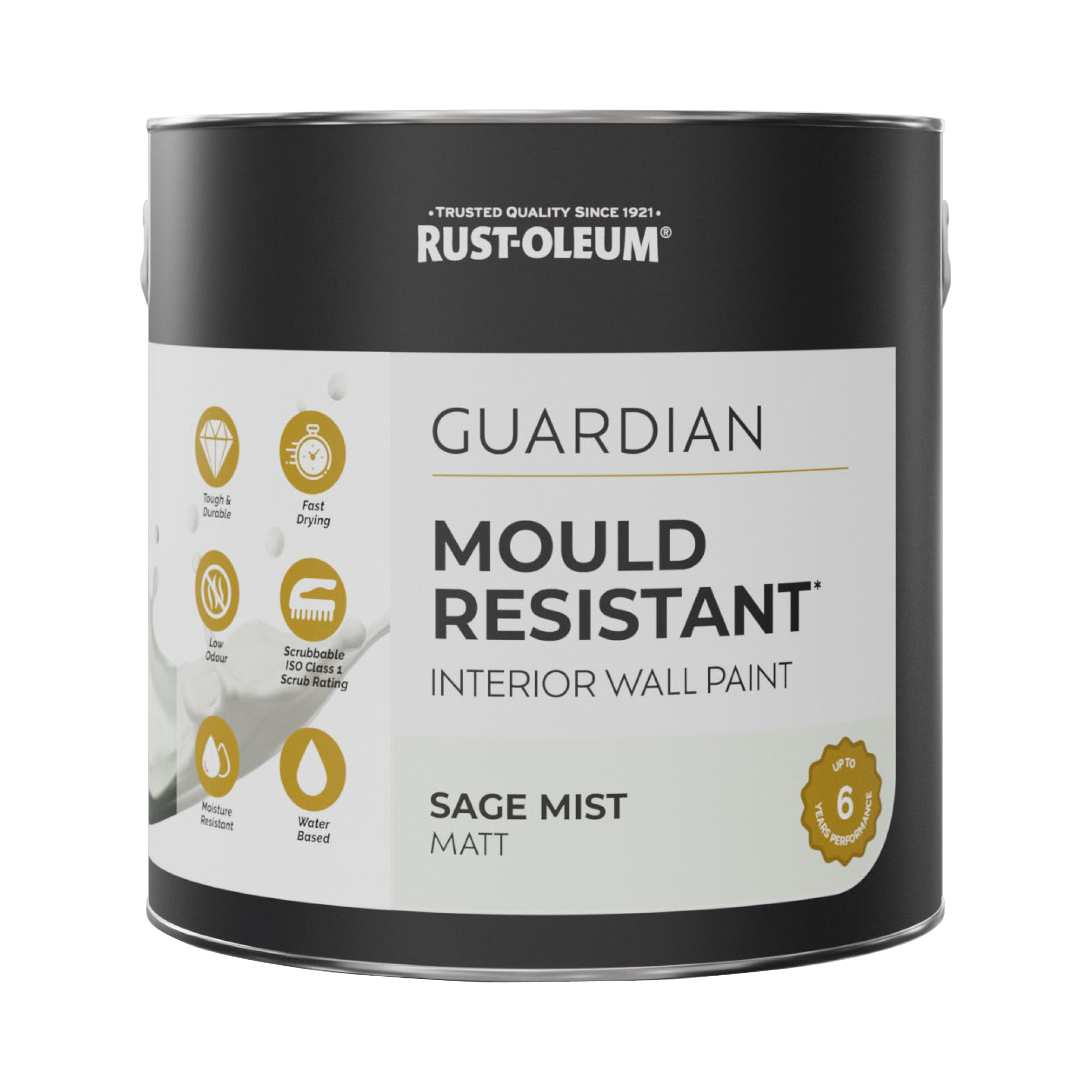 Guardian Mould Resistant Interior Wall Paint - SAGE MIST 2.5L