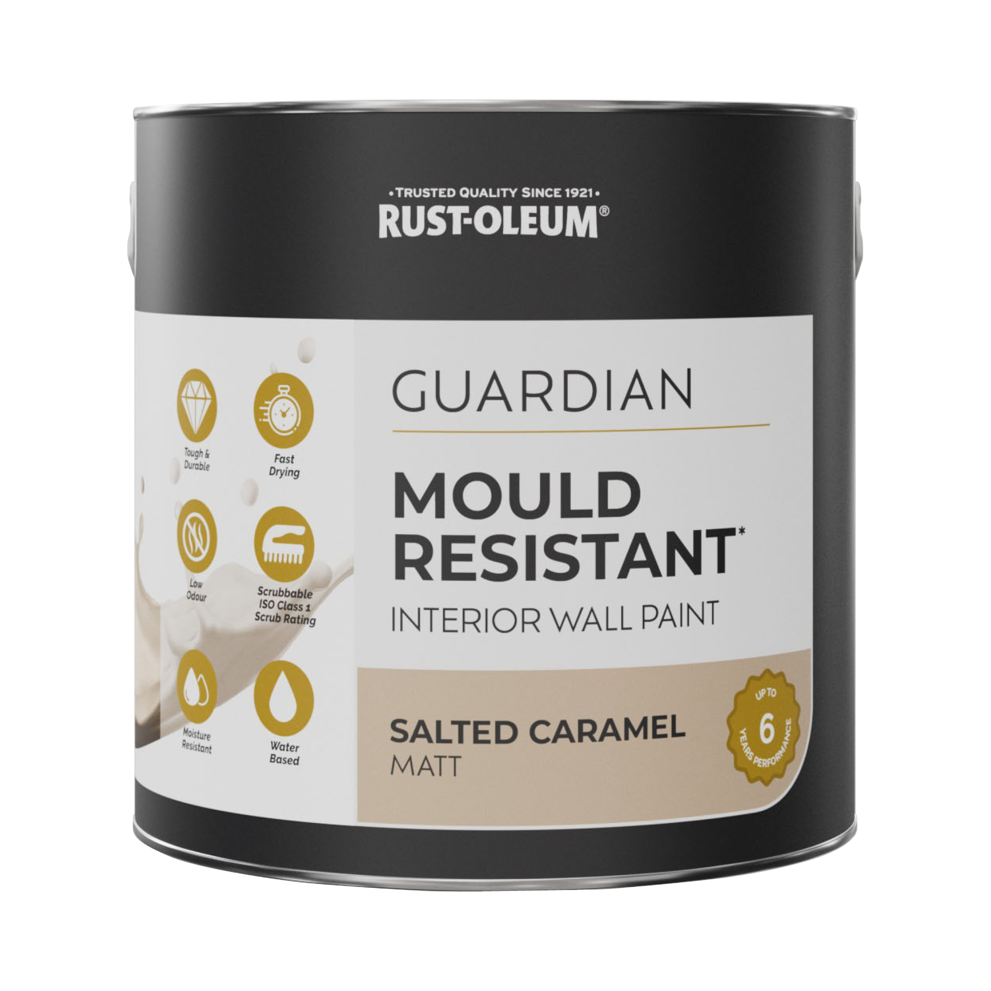 Guardian Mould Resistant Interior Wall Paint - SALTED CARAMEL 2.5L
