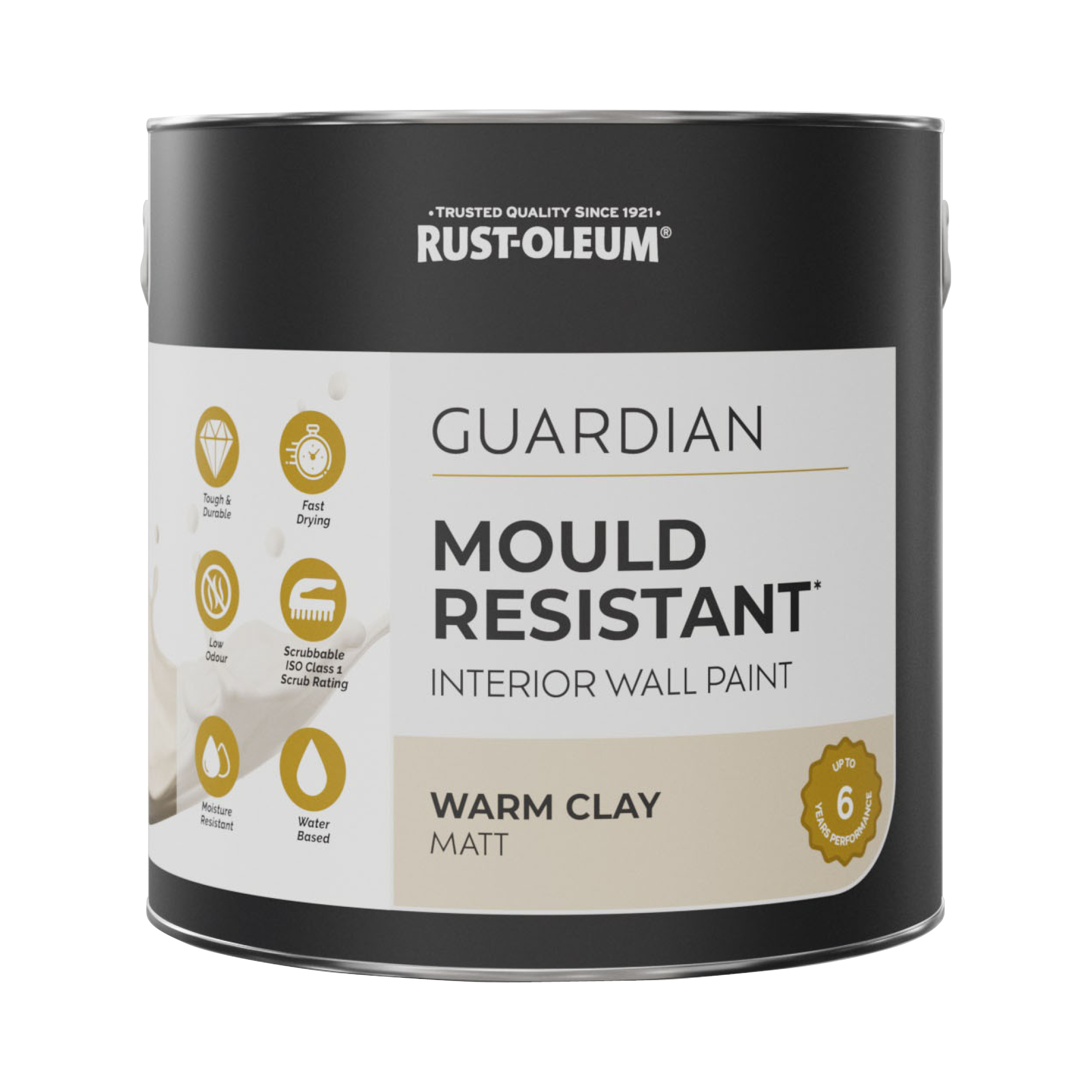 Guardian Mould Resistant Interior Wall Paint - WARM CLAY 2.5L