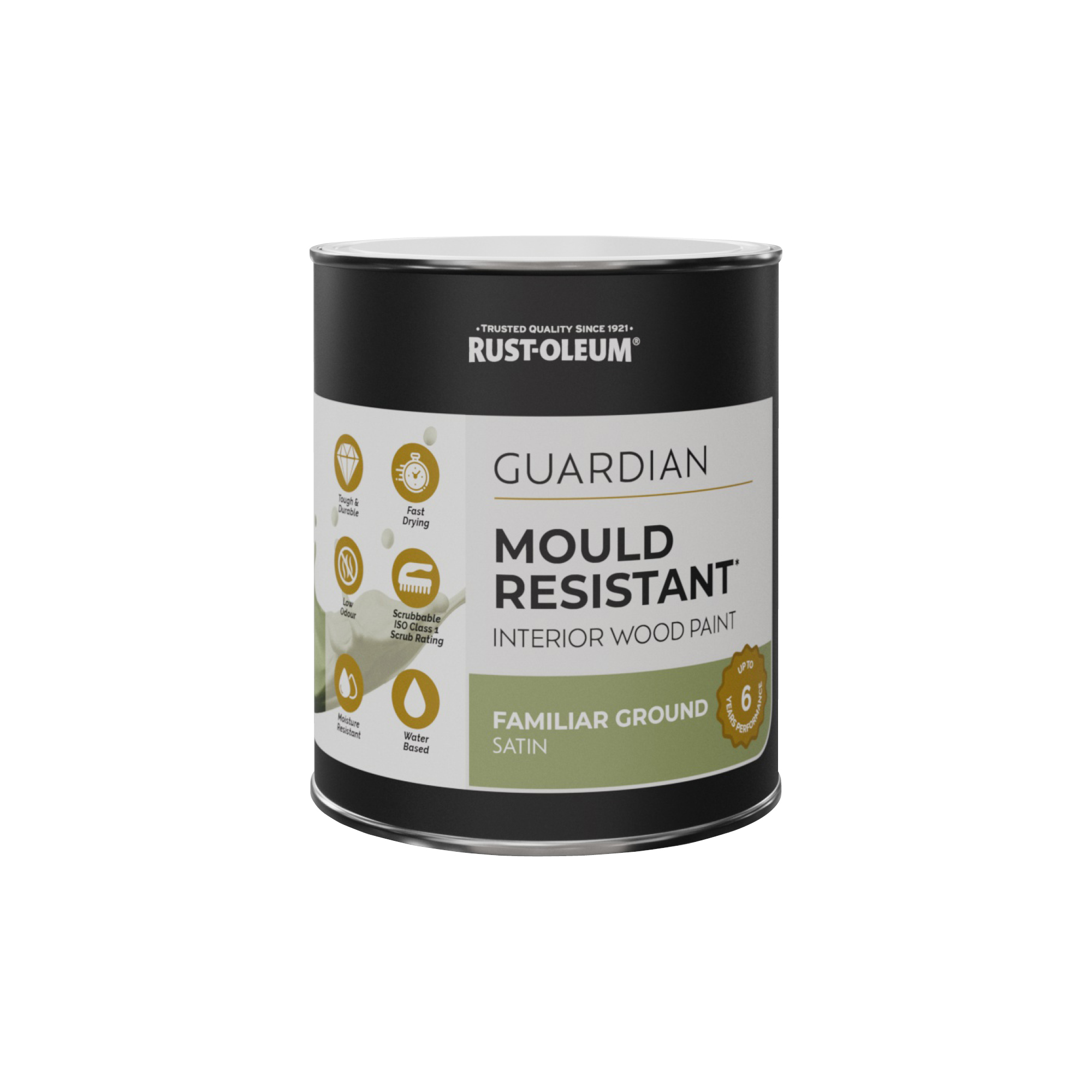 Guardian Mould Resistant Interior Wood Paint, Satin Finish - Familiar Ground 750ml
