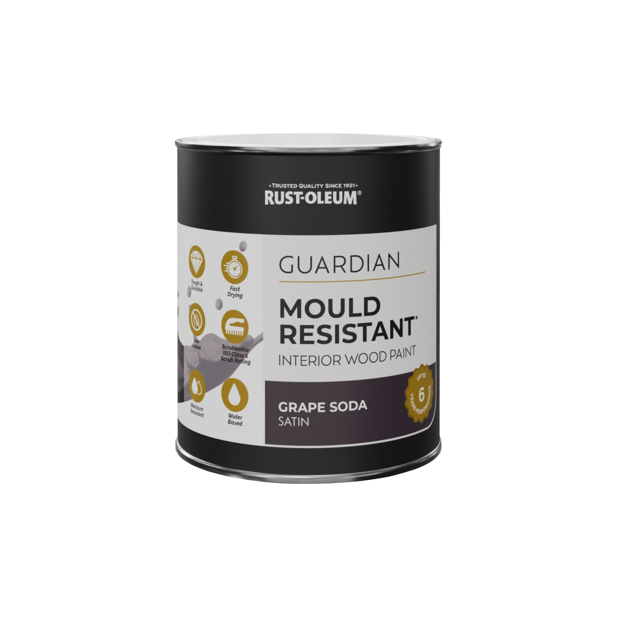 Guardian Mould Resistant Interior Wood Paint, Satin Finish - Grape Soda 750ml