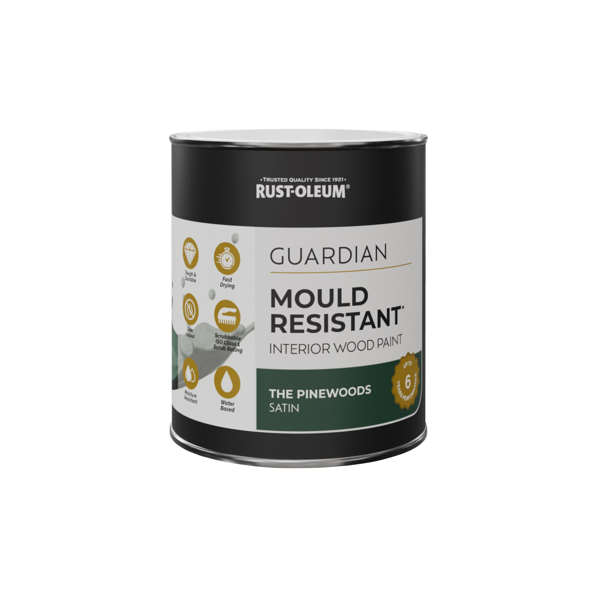 Guardian Mould Resistant Interior Wood Paint, Satin Finish - The Pinewoods 750ml