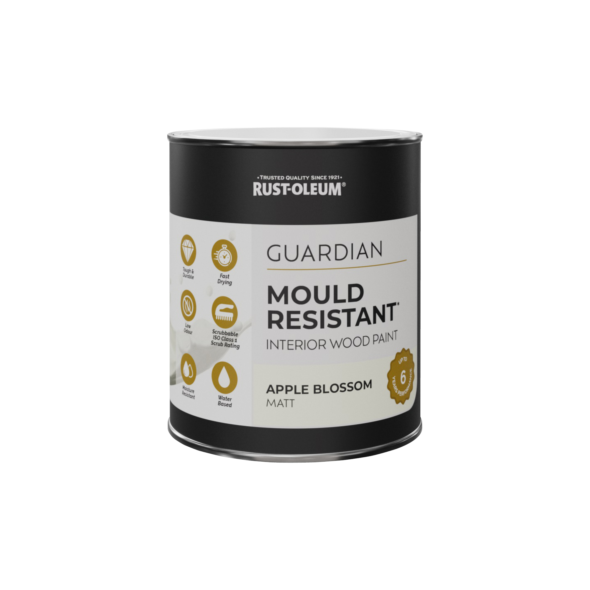 Guardian Mould Resistant Interior Wood Paint, Matt Finish - Apple Blossom 750ml