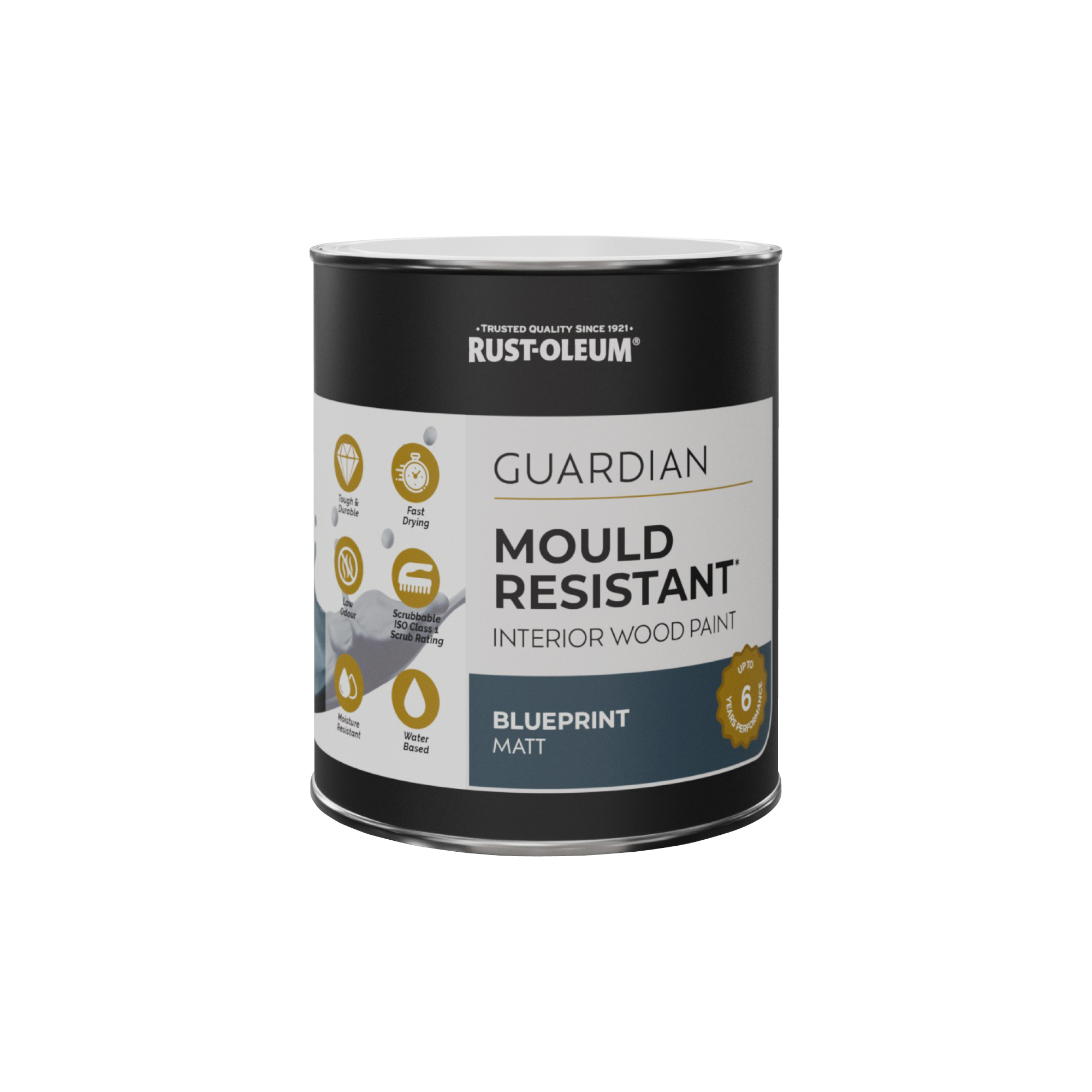 Guardian Mould Resistant Interior Wood Paint, Matt Finish - Blueprint 750ml