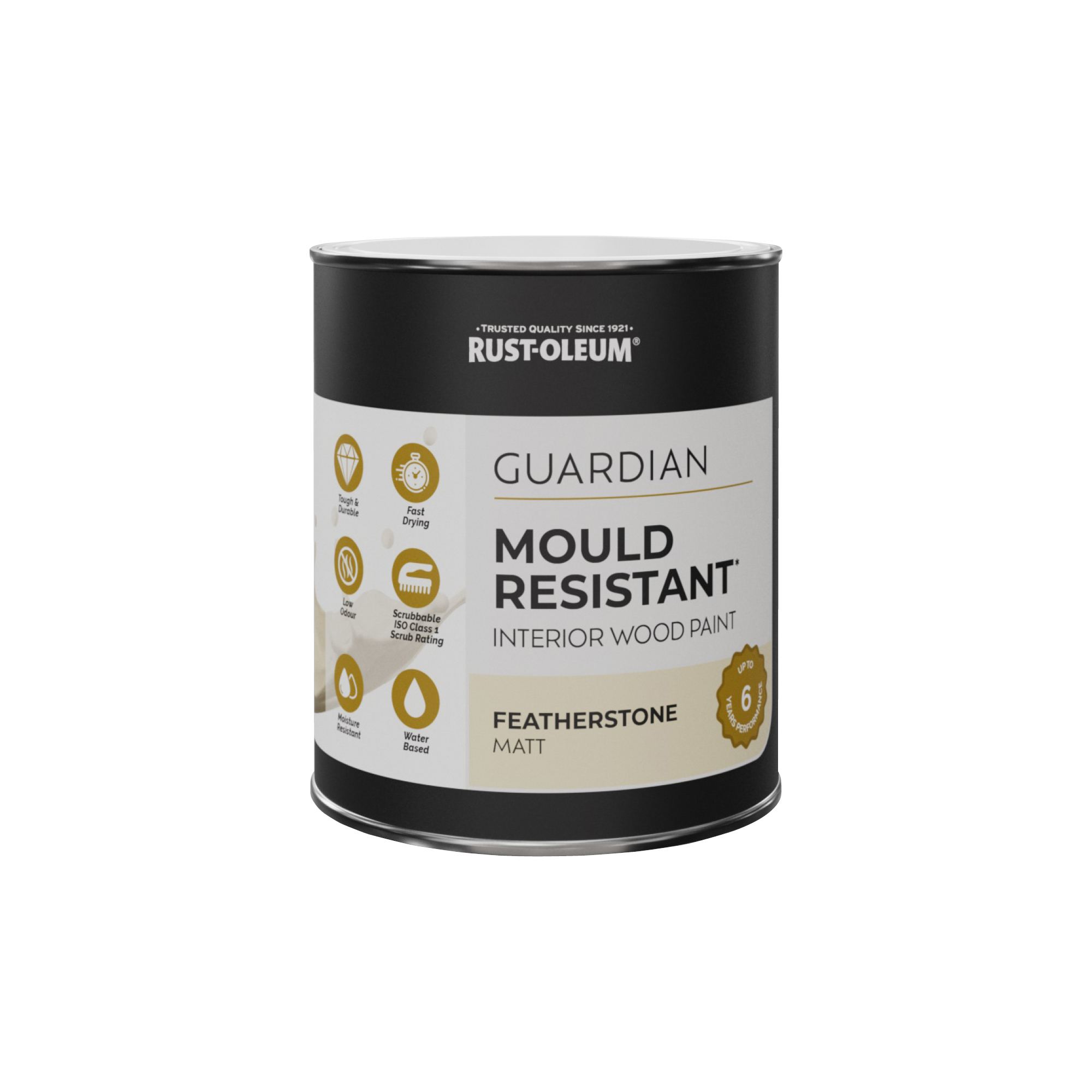 Guardian Mould Resistant Interior Wood Paint, Matt Finish - Featherstone 750ml