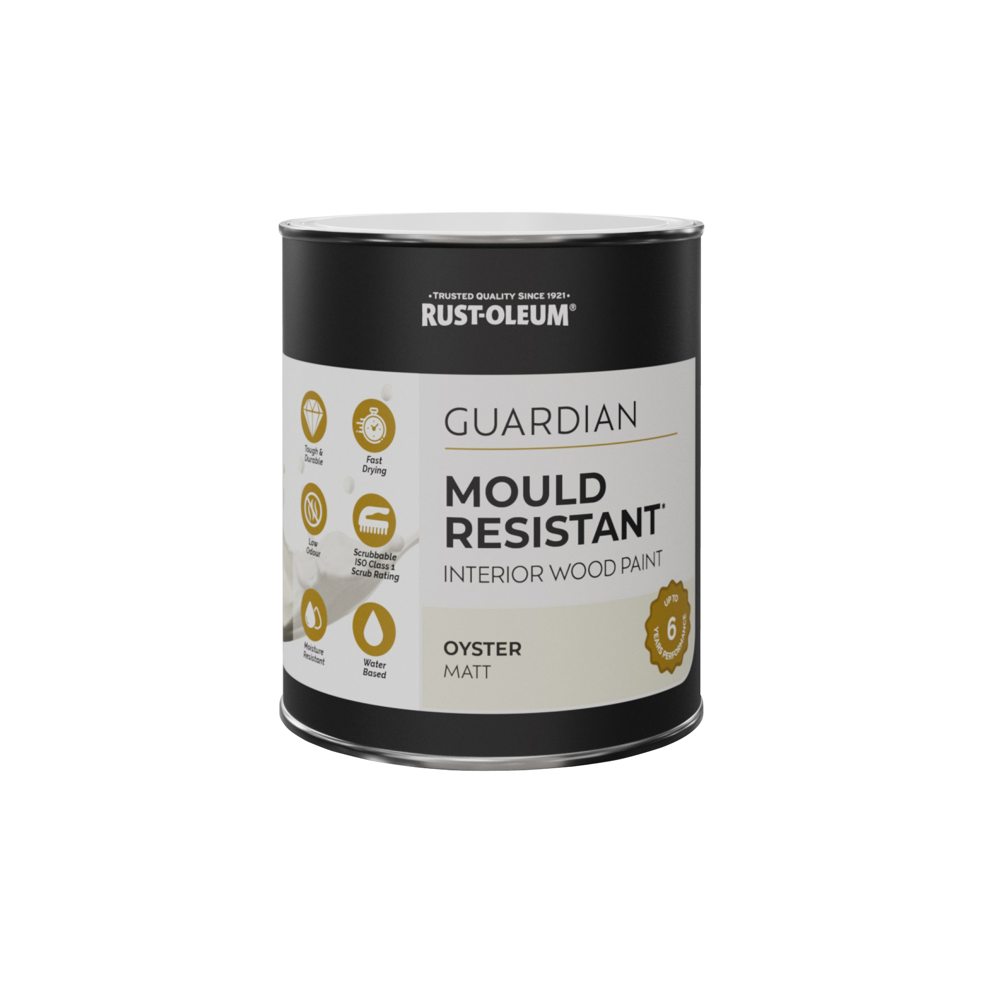 Guardian Mould Resistant Interior Wood Paint, Matt Finish - Oyster 750ml