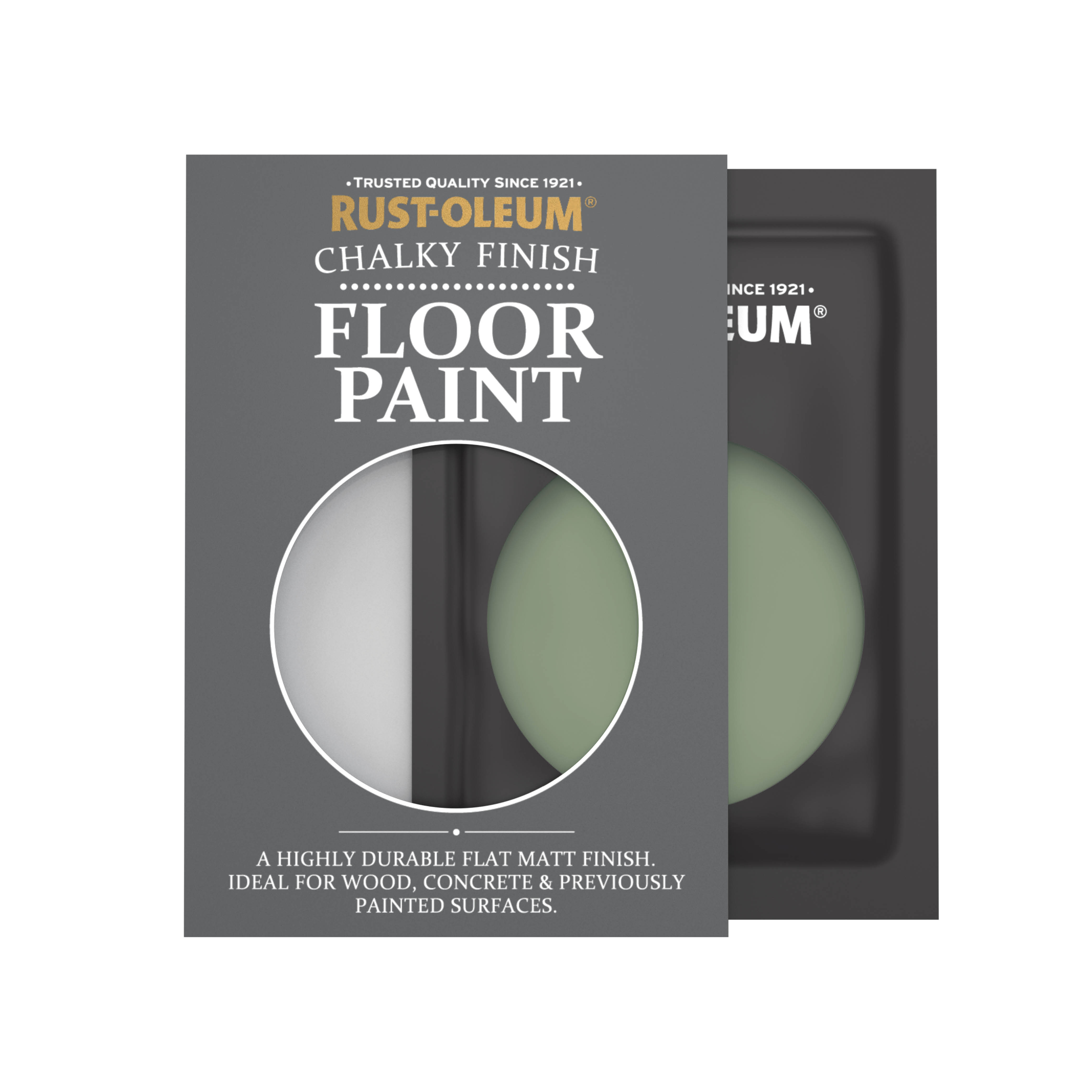 Floor Wood & Concrete Paint, Chalky Finish - ALL GREEN 10ml