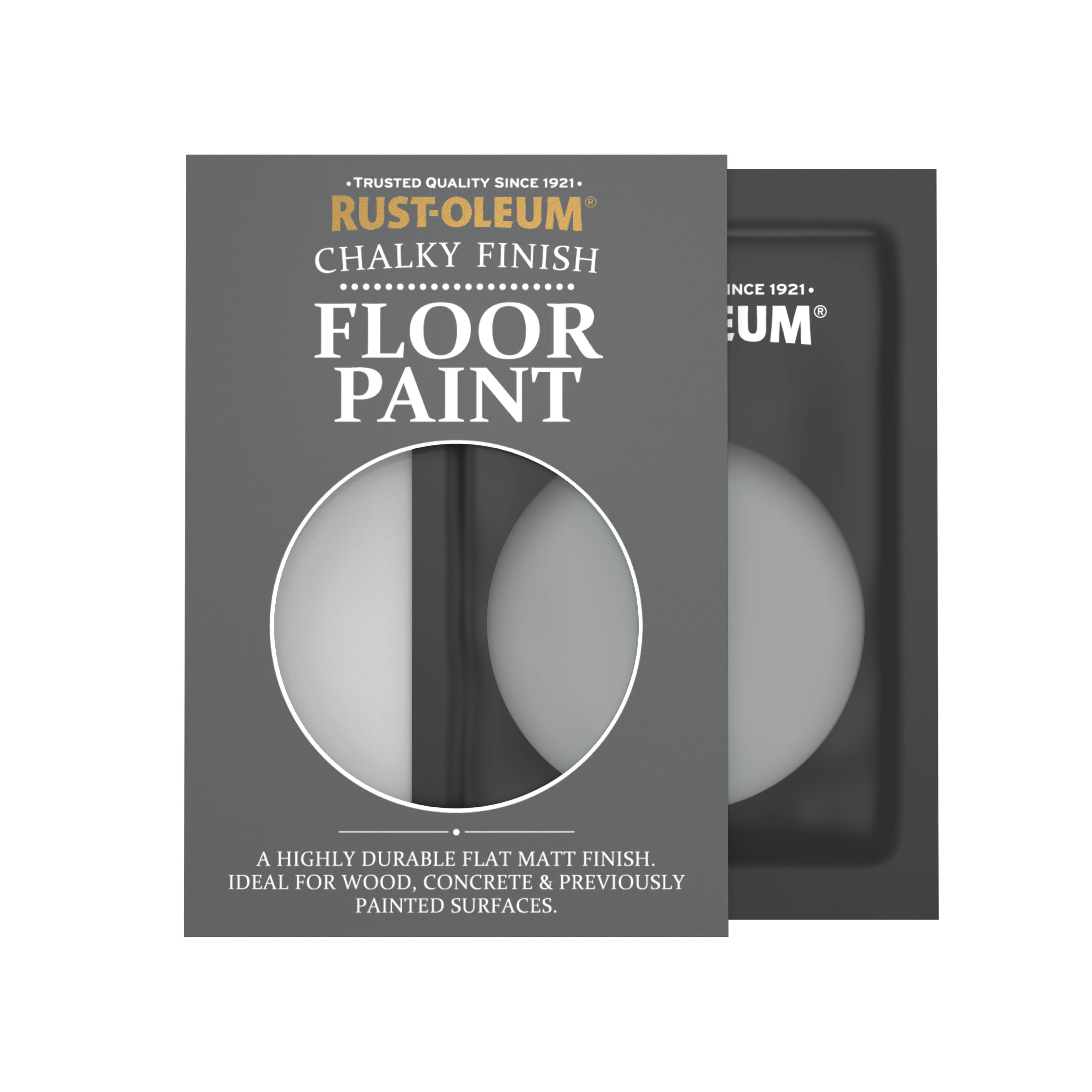 Floor Wood & Concrete Paint, Chalky Finish - MID ANTHRACITE 10ml