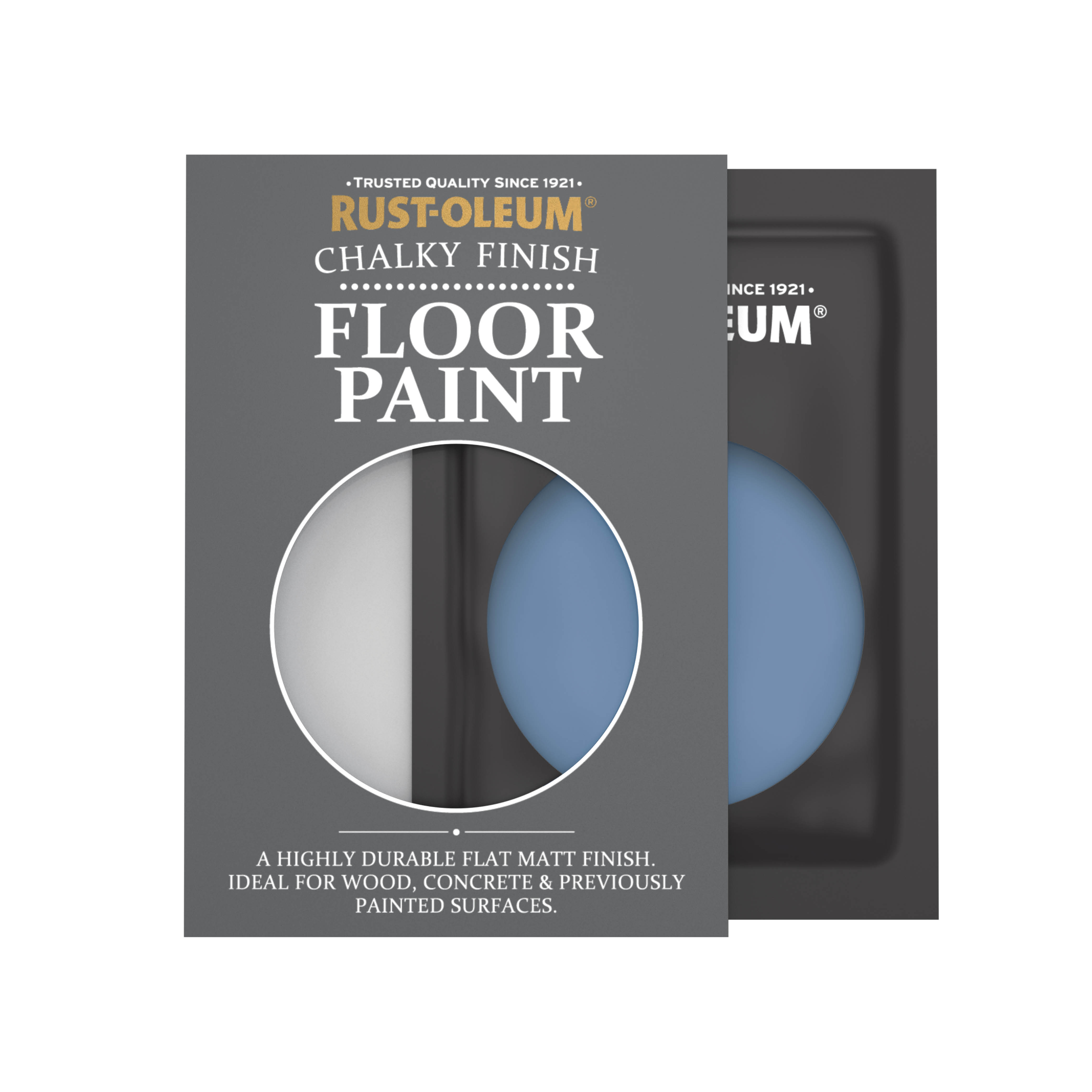 Floor Wood & Concrete Paint, Chalky Finish - BLUE SILK 10ml