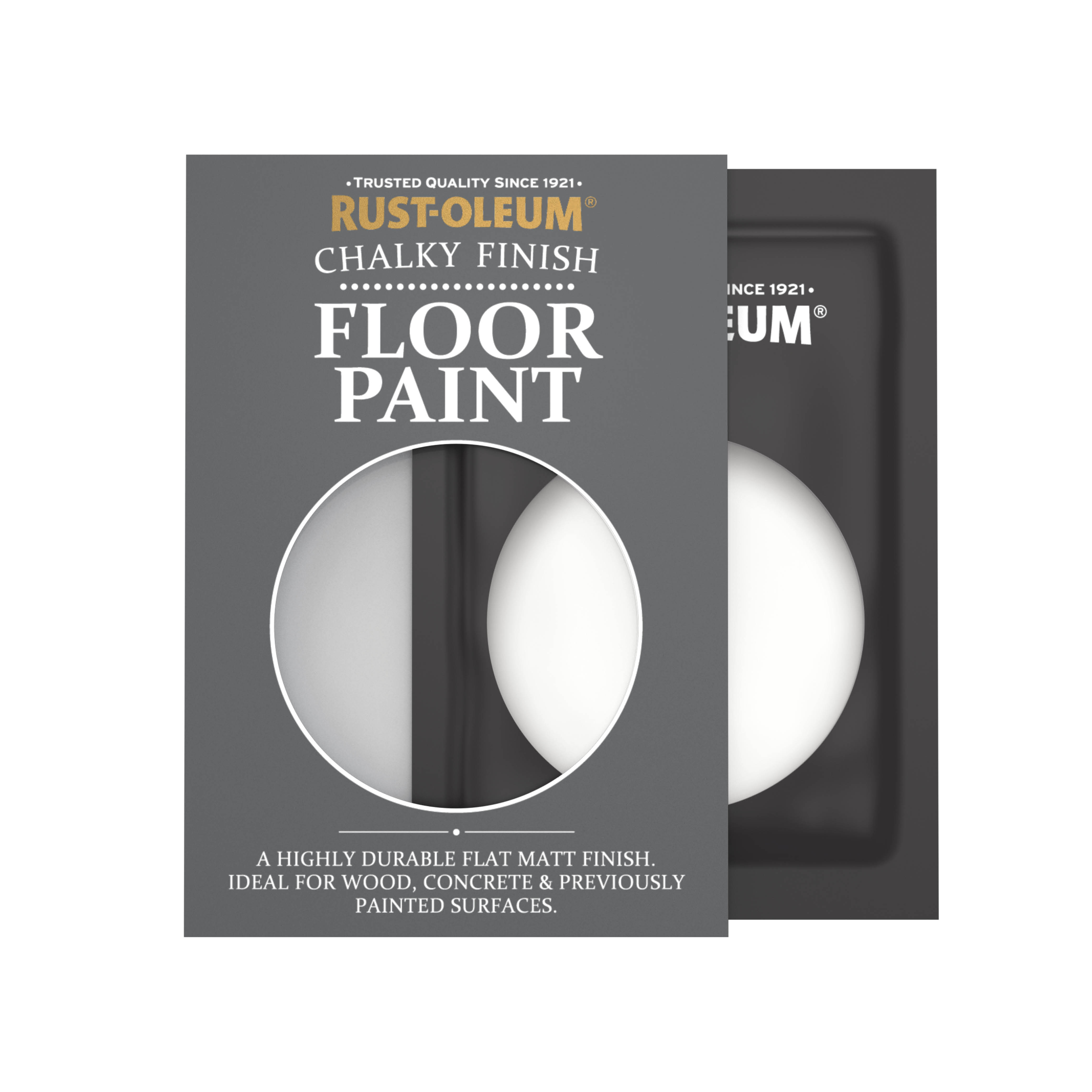Floor Wood & Concrete Paint, Chalky Finish - CHALK WHITE 10ml