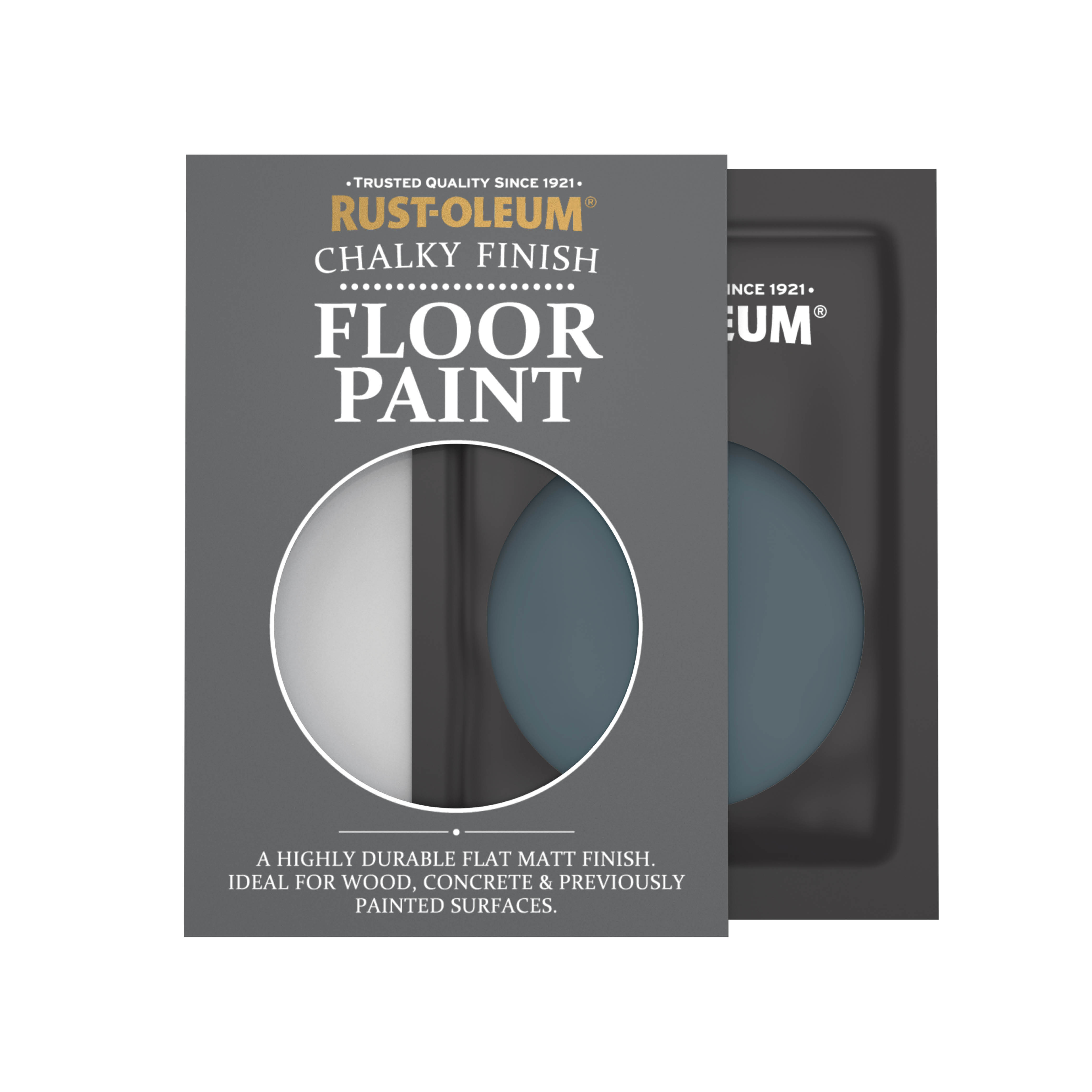 Floor Wood & Concrete Paint, Chalky Finish - EVENING BLUE 10ml