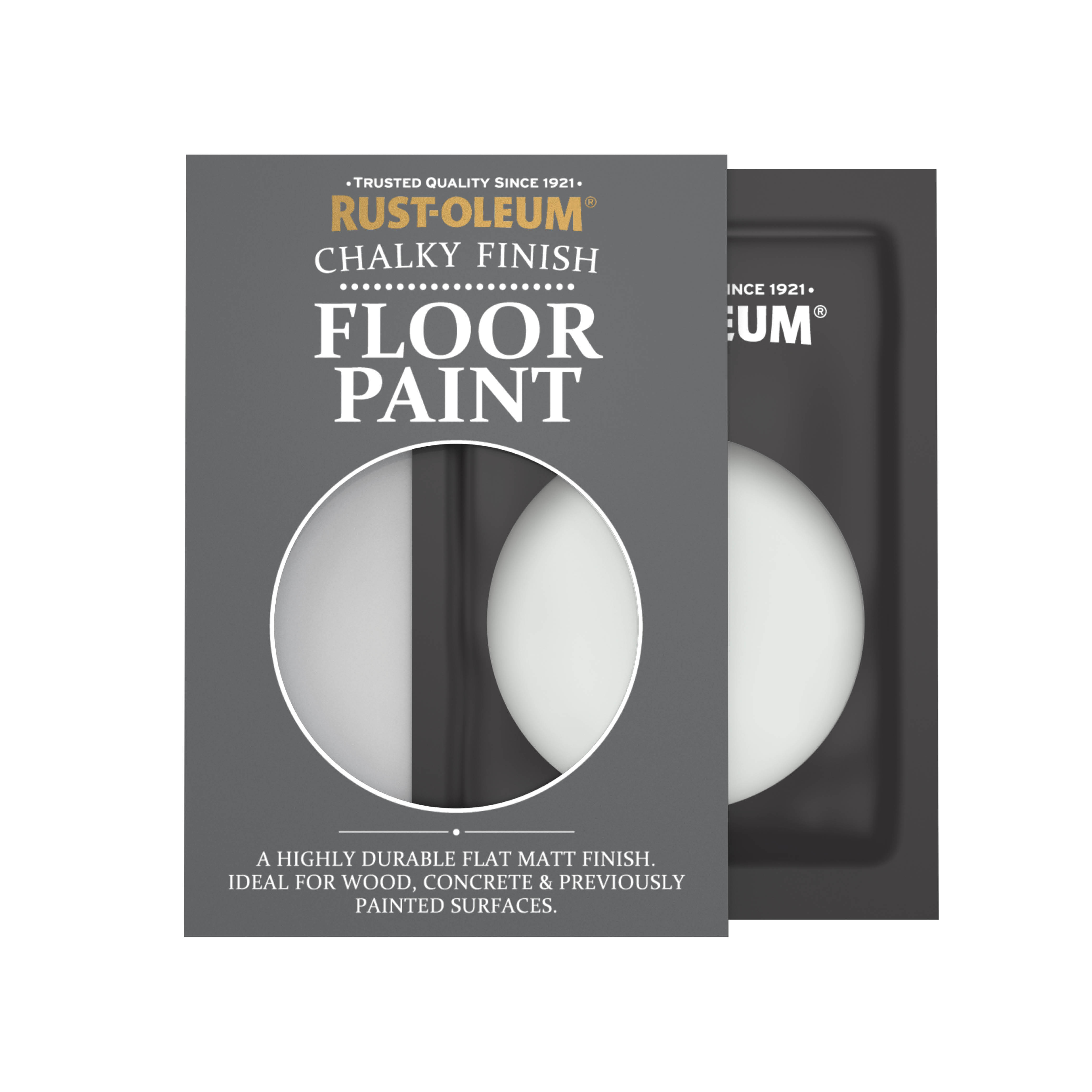 Floor Wood & Concrete Paint, Chalky Finish - LIBRARY GREY 10ml