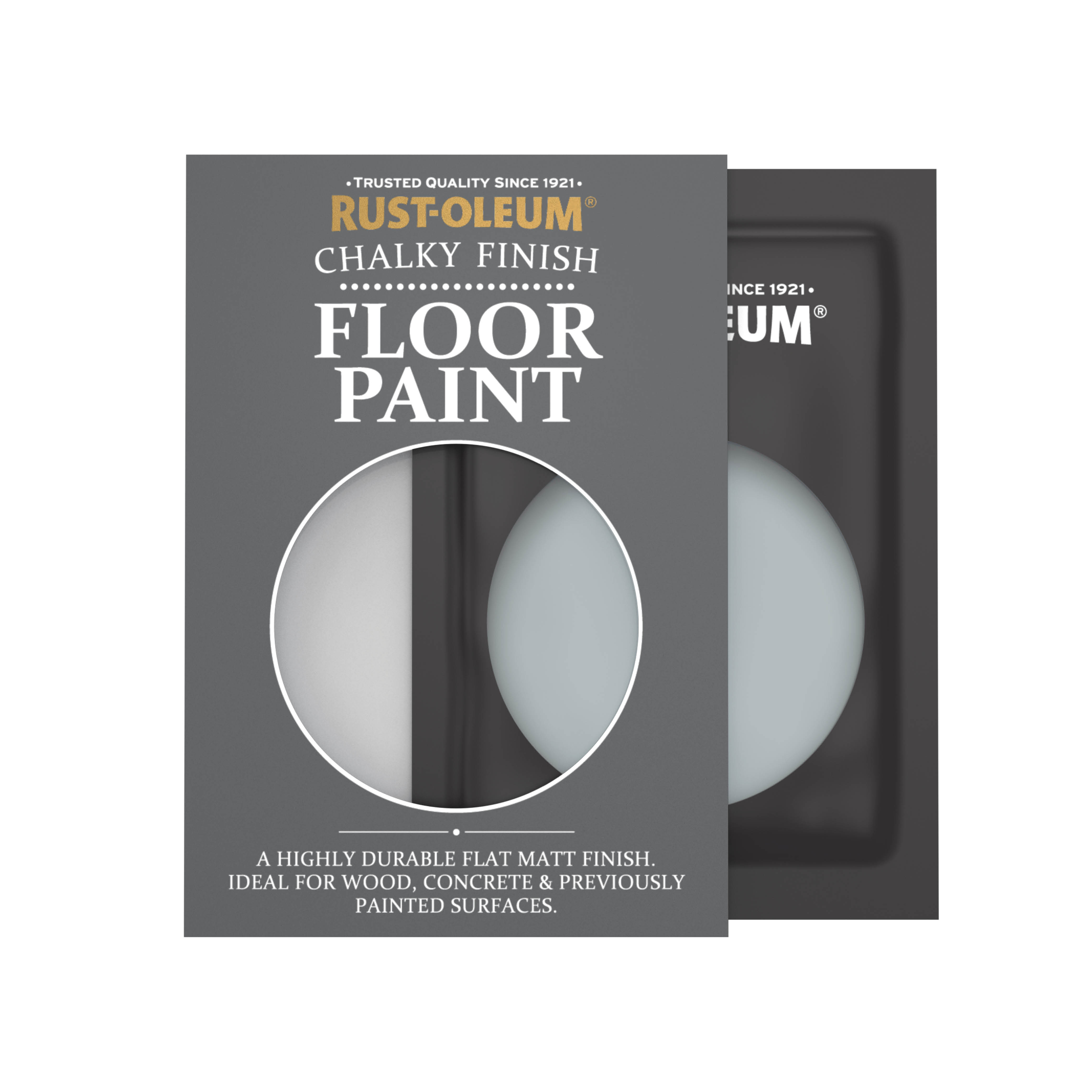Floor Wood & Concrete Paint, Chalky Finish - MINERAL GREY 10ml
