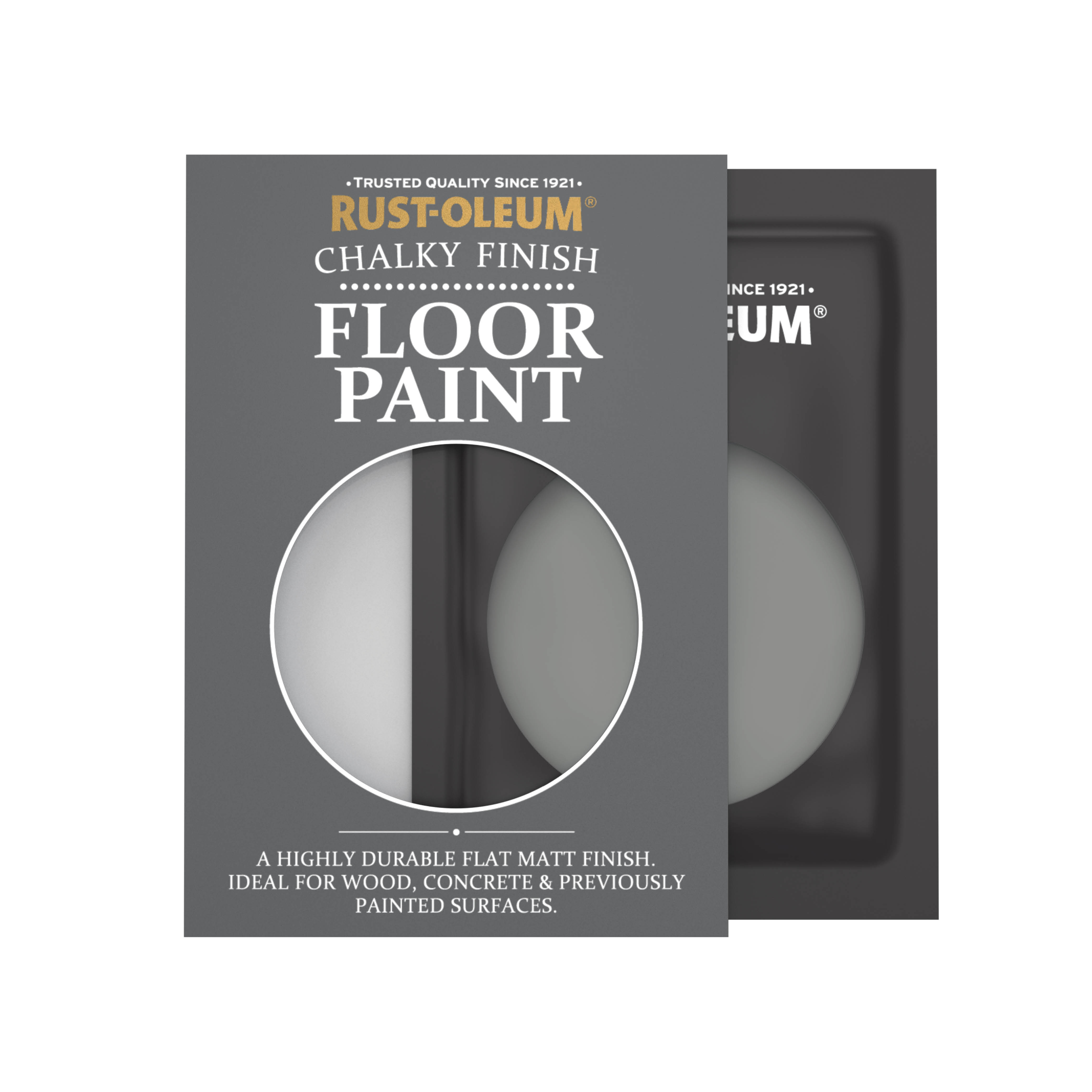 Floor Wood & Concrete Paint, Chalky Finish - TORCH GREY 10ml