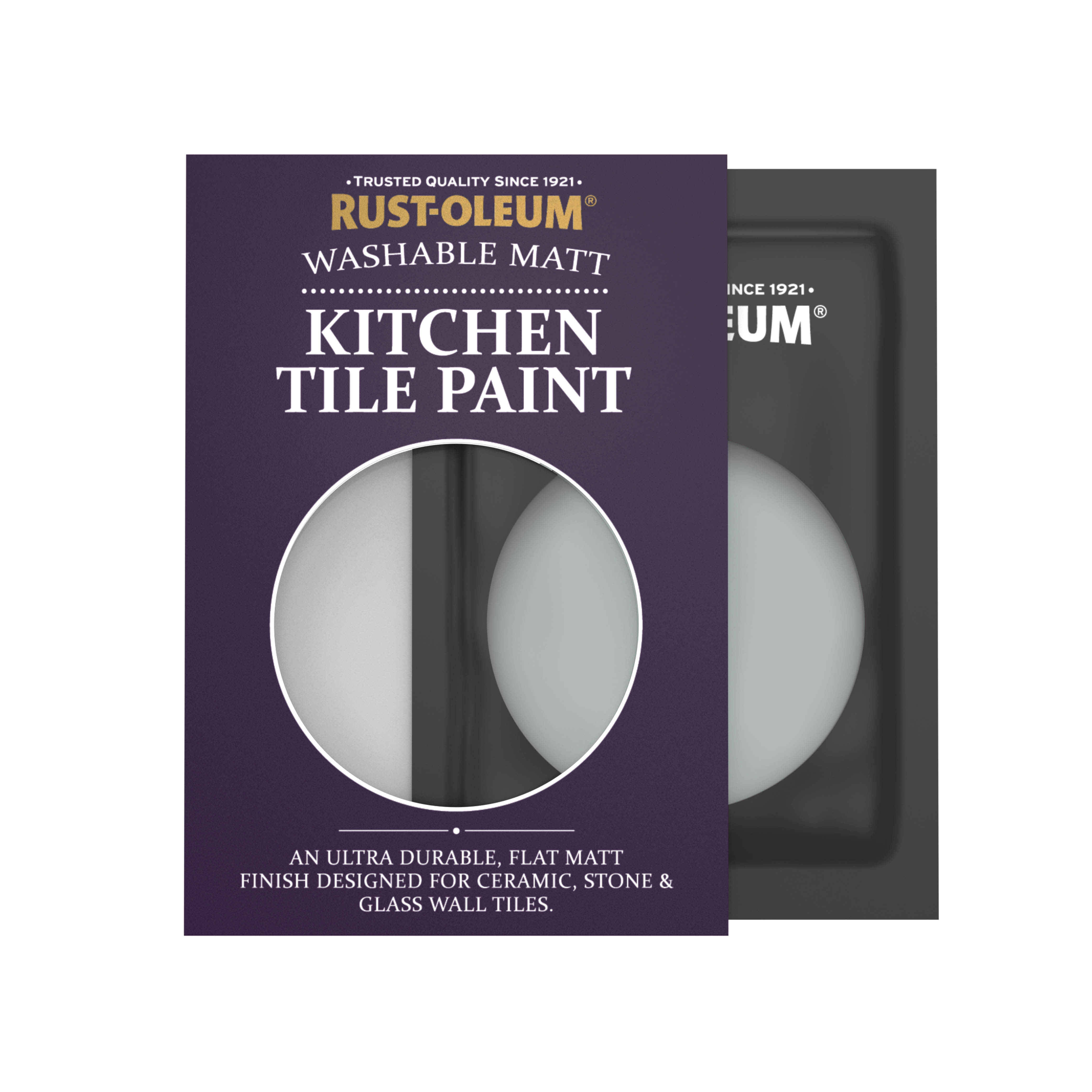 Kitchen Tile Paint, Matt Finish - PITCH GREY 10ml