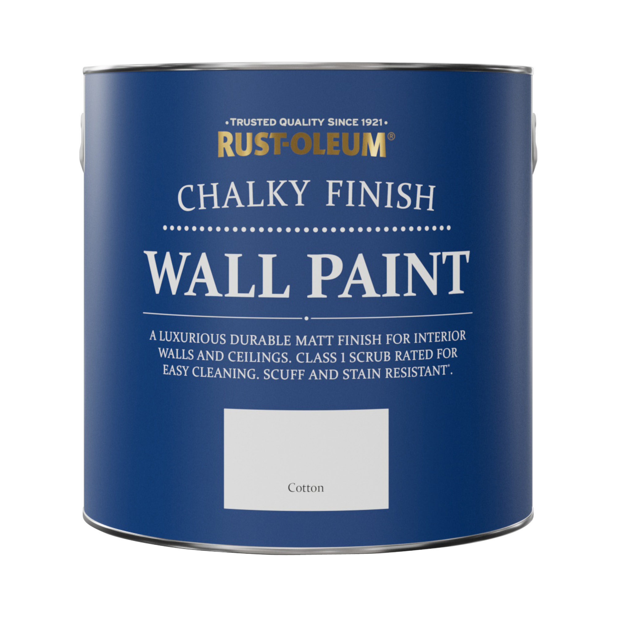 Chalky Finish Wall & Ceiling Paint - Cotton (WHITE) 2.5L